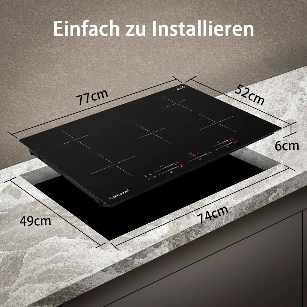 Mehrfach-Induktionskochplatte kochend AMZCHEF automatisch CE-YL-IF72OT26S, 9000W,Timer,