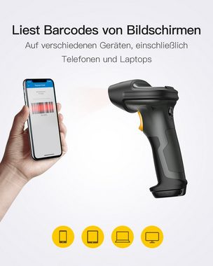 Inateck Barcode Scanner Bluetooth, 1D Wirless Barcode Scanner Handscanner