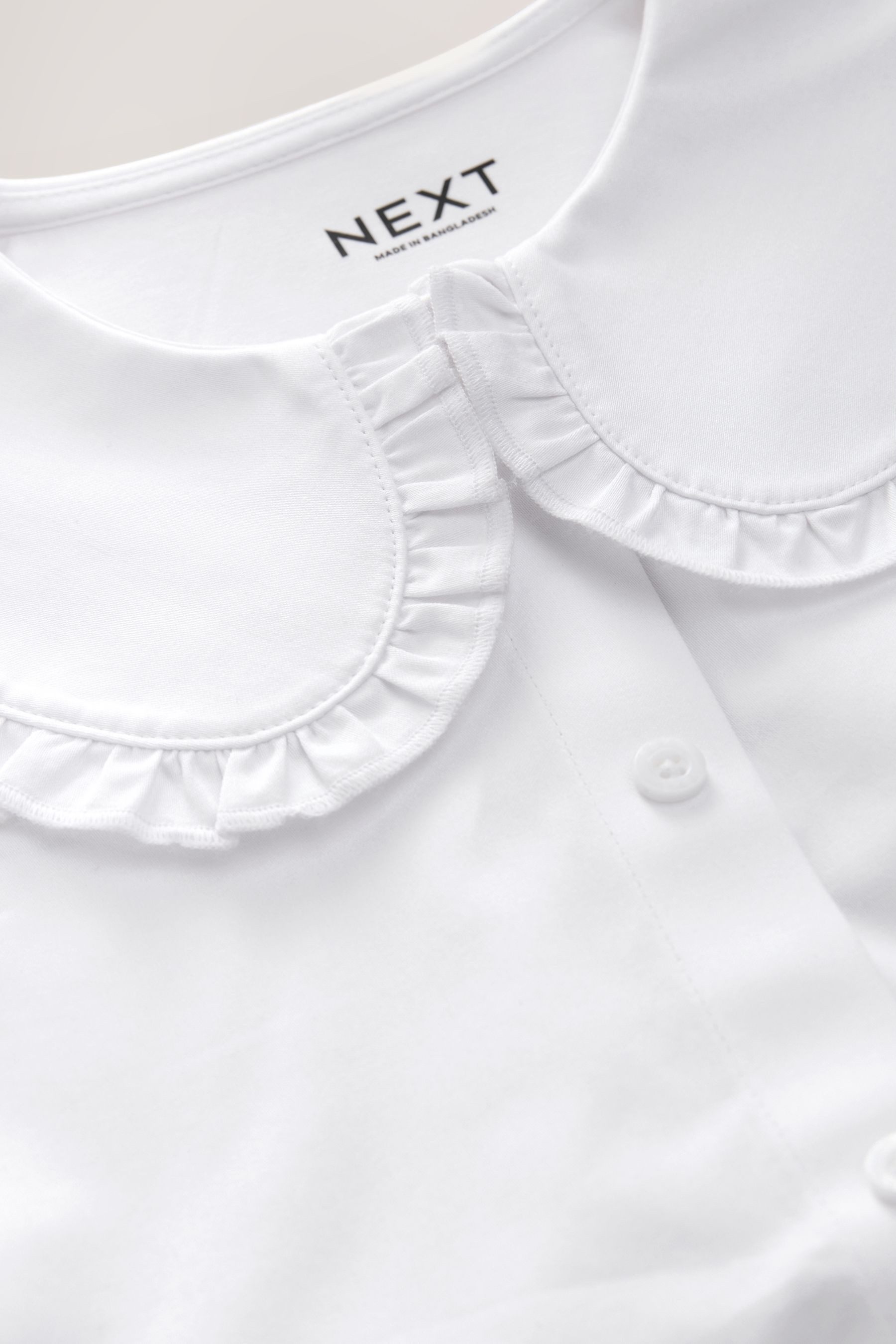 Next Shirtbluse Bluse mit Rüschenkragen, Klettverschluss (1-tlg)