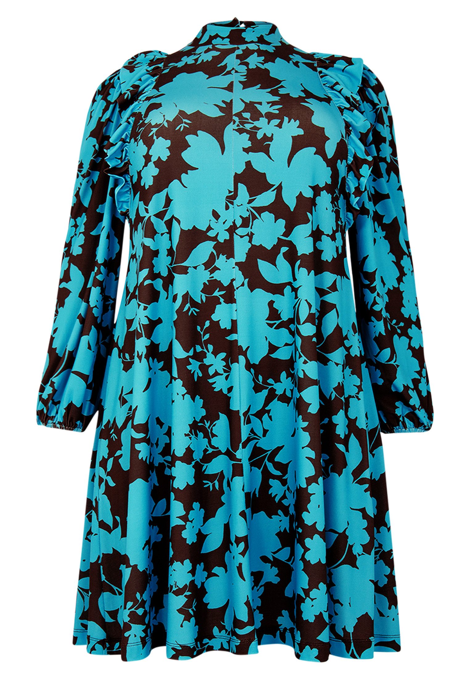 YOEK A-Linien-Kleid Damen Kleid Große Größen mit floralem Druck