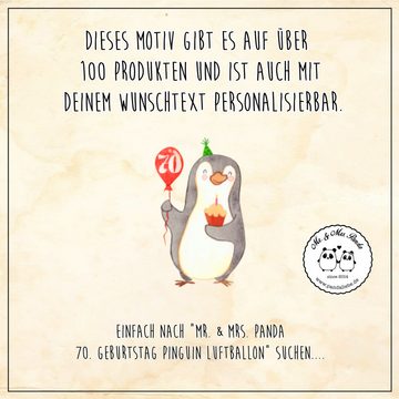 Mr. & Mrs. Panda Dekokiste 22 x 15 cm 70. Geburtstag Pinguin Luftballon - Weiß - Geschenk, Gesch (1 St), Stilvolles Design