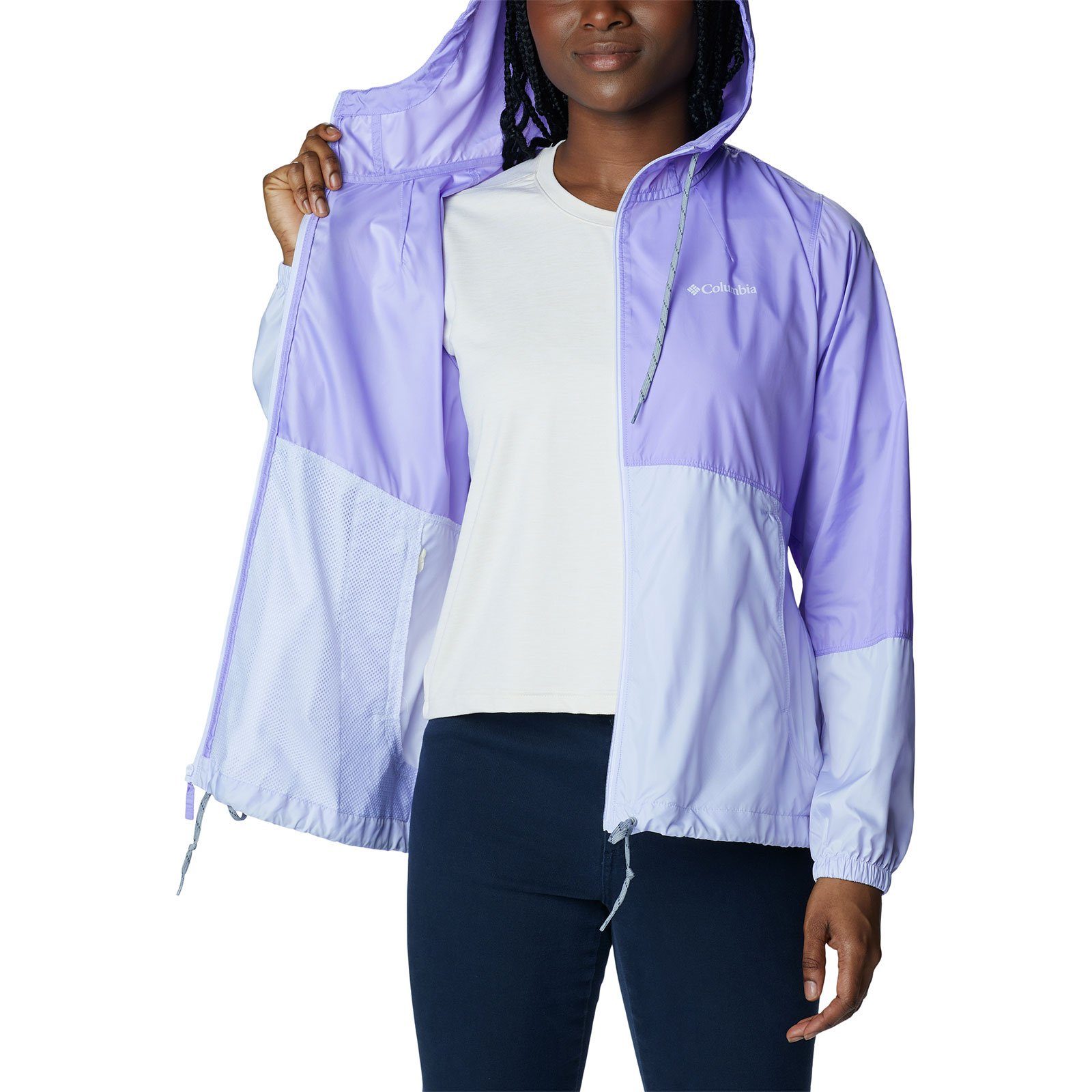 Taschen mit / Columbia purple 535 Flash Windbreaker Windjacke Forward™ frosted purple