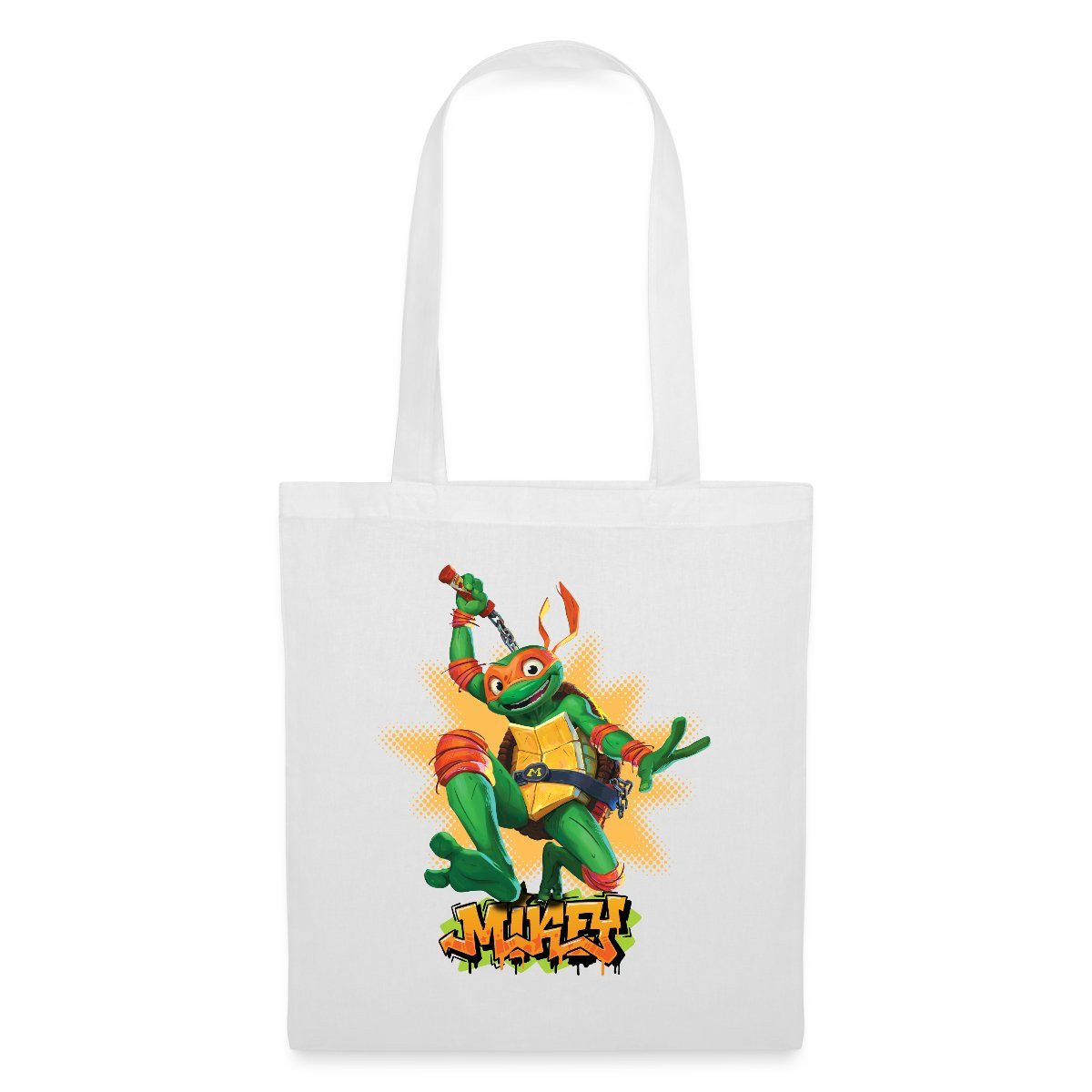 Spreadshirt Henkeltasche TMNT Mutant Mayhem Turtle Mikey Stoffbeutel (1-tlg)