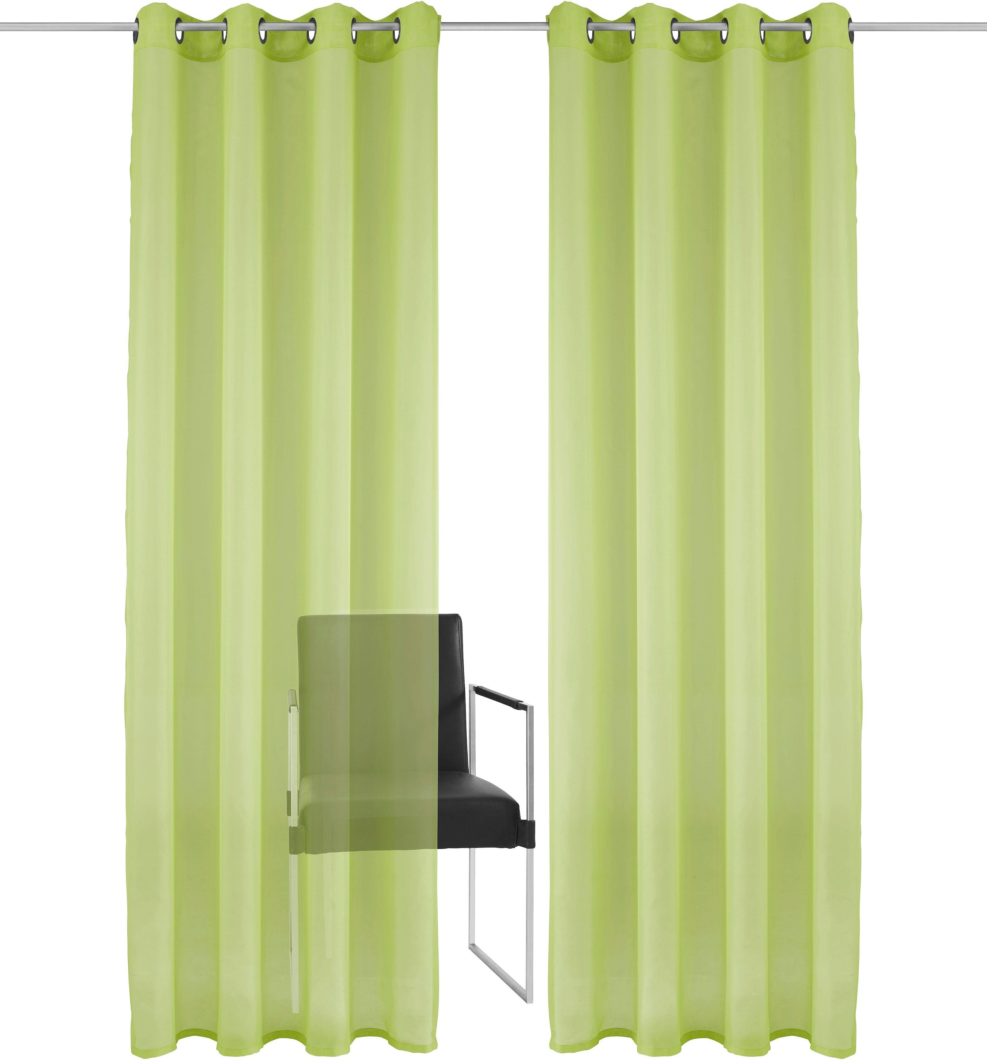OTTO home Gardine XANA (1 St), Ösen, transparent, Voile, Bestseller, einfarbig, 1 bzw. 2er Set, pflegeleicht, Bestseller!