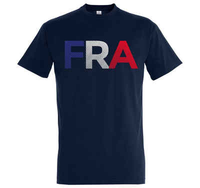 Youth Designz T-Shirt Frankreich Herren T-Shirt im Fußball Look mit Trendigem FRA Frontdruck