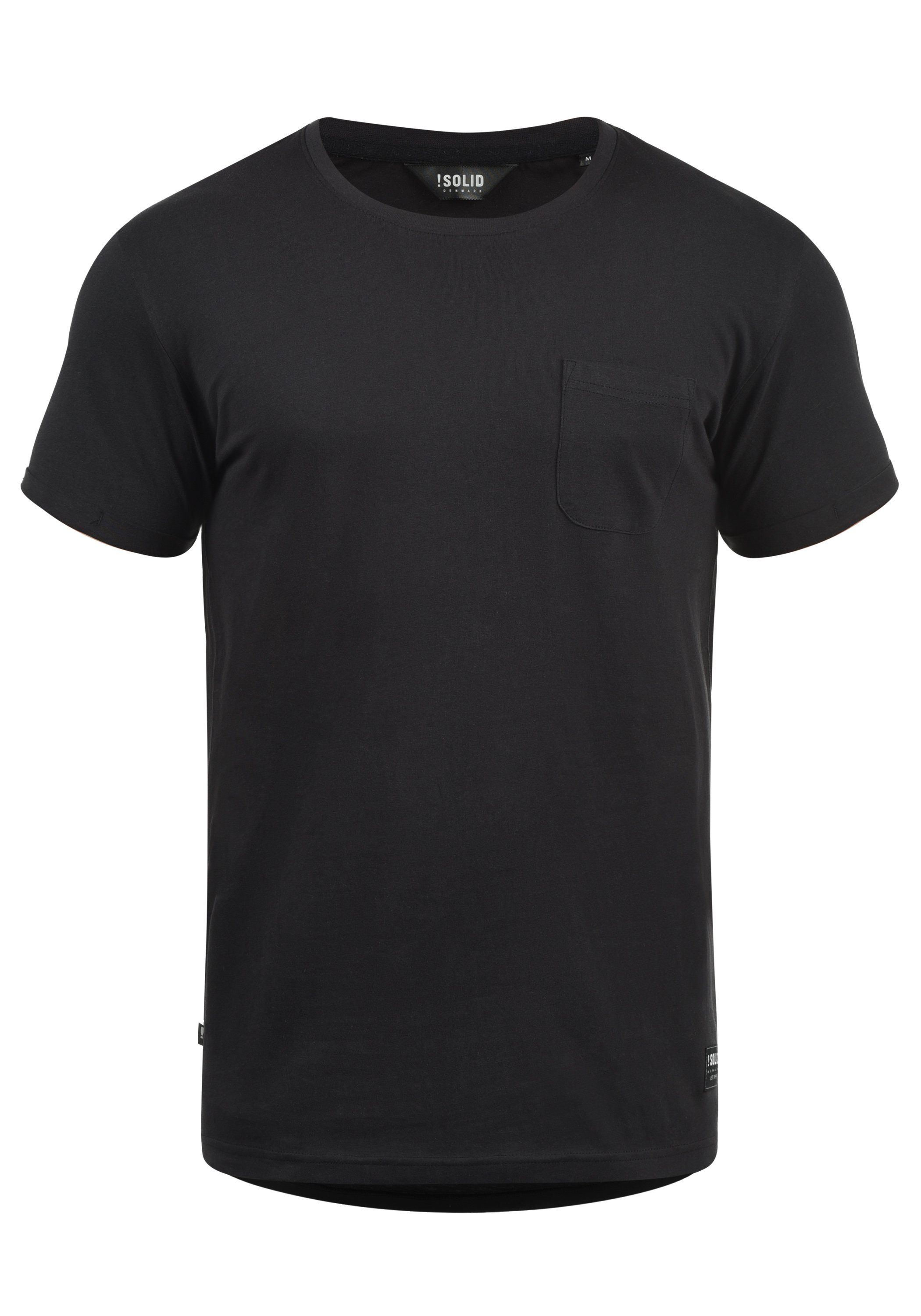 !Solid Rundhalsshirt SDBob Kurzarmshirt mit Brusttasche Black (9000) | T-Shirts