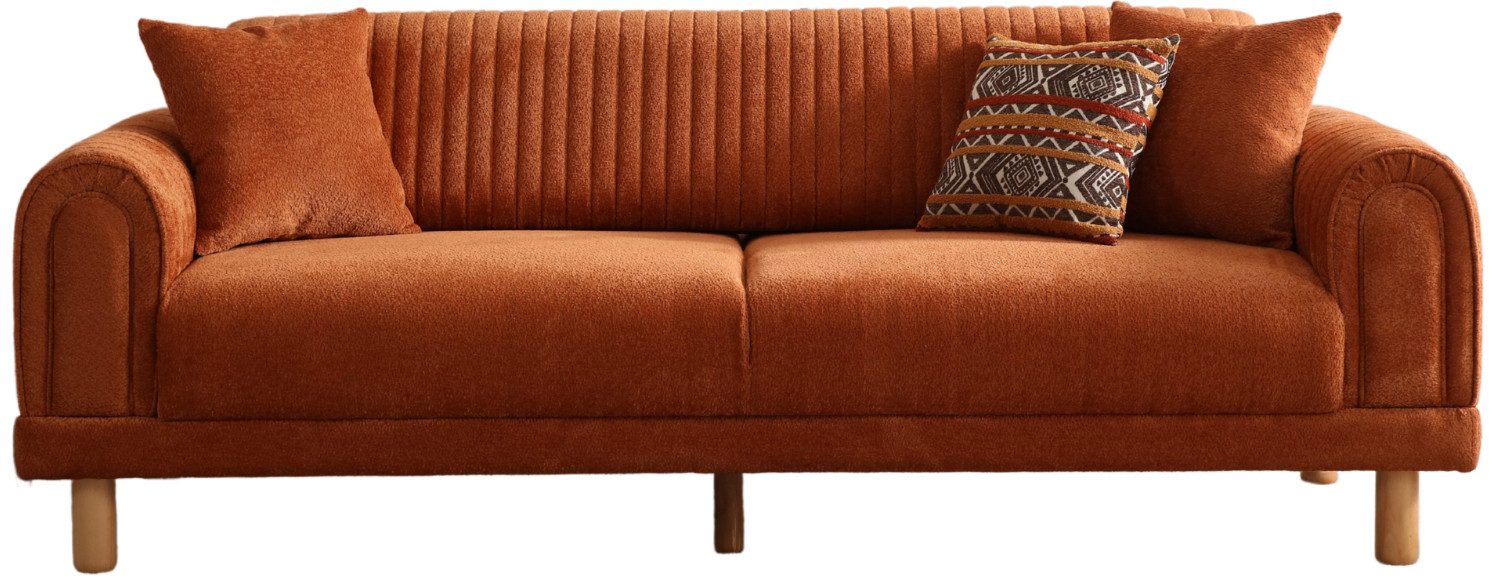 Villa Möbel Sofa Kyoto, 2-Sitzer 1 Teile, mit Relax-/Bettfunktion durch umklappbare Rückenlehne