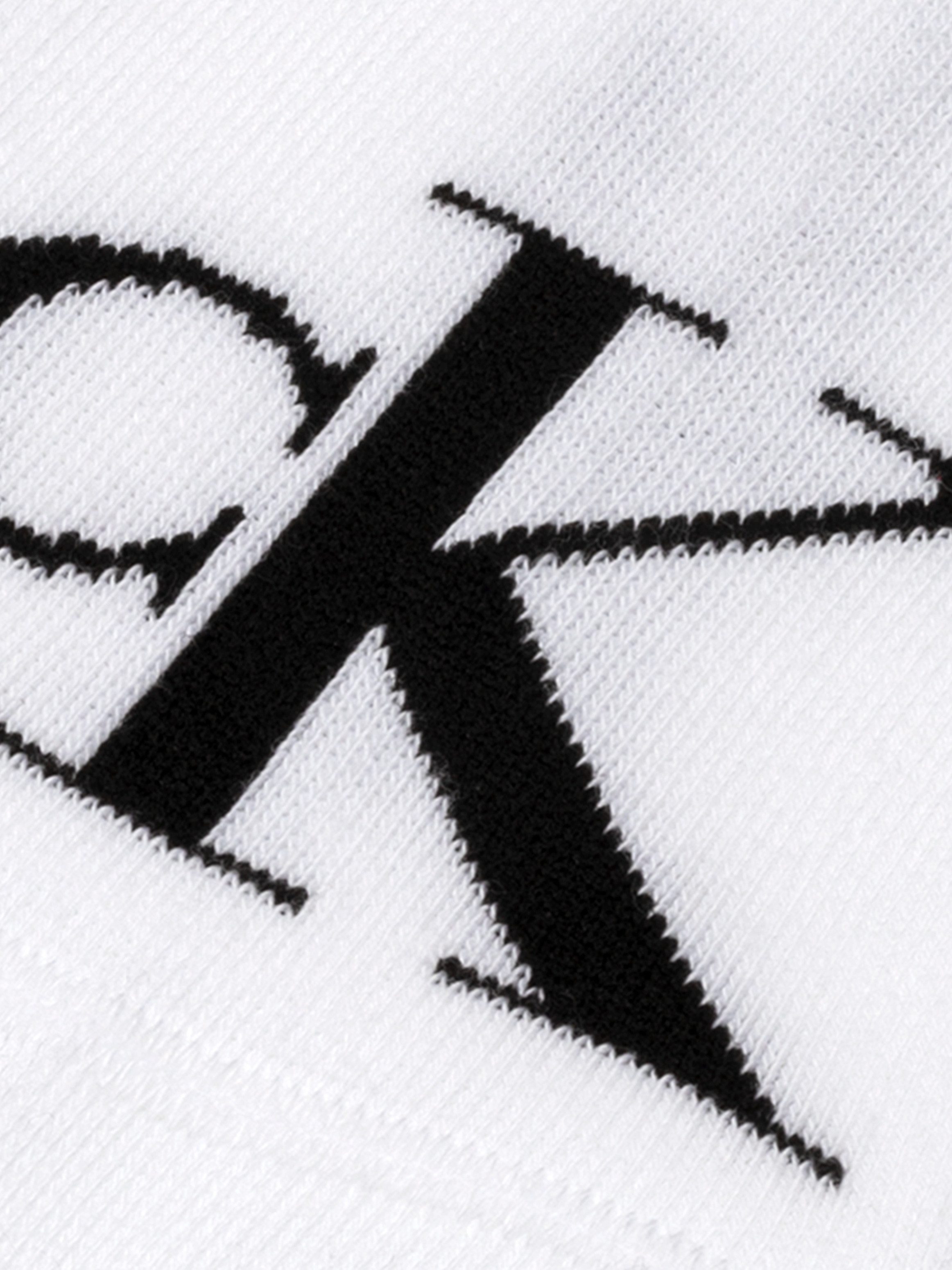 Calvin Klein Jeans Sneakersocken CKJ WOMEN SNEAKER MONOGRAM (2 Paar) Rippenbündchen, Logostickerei vorn