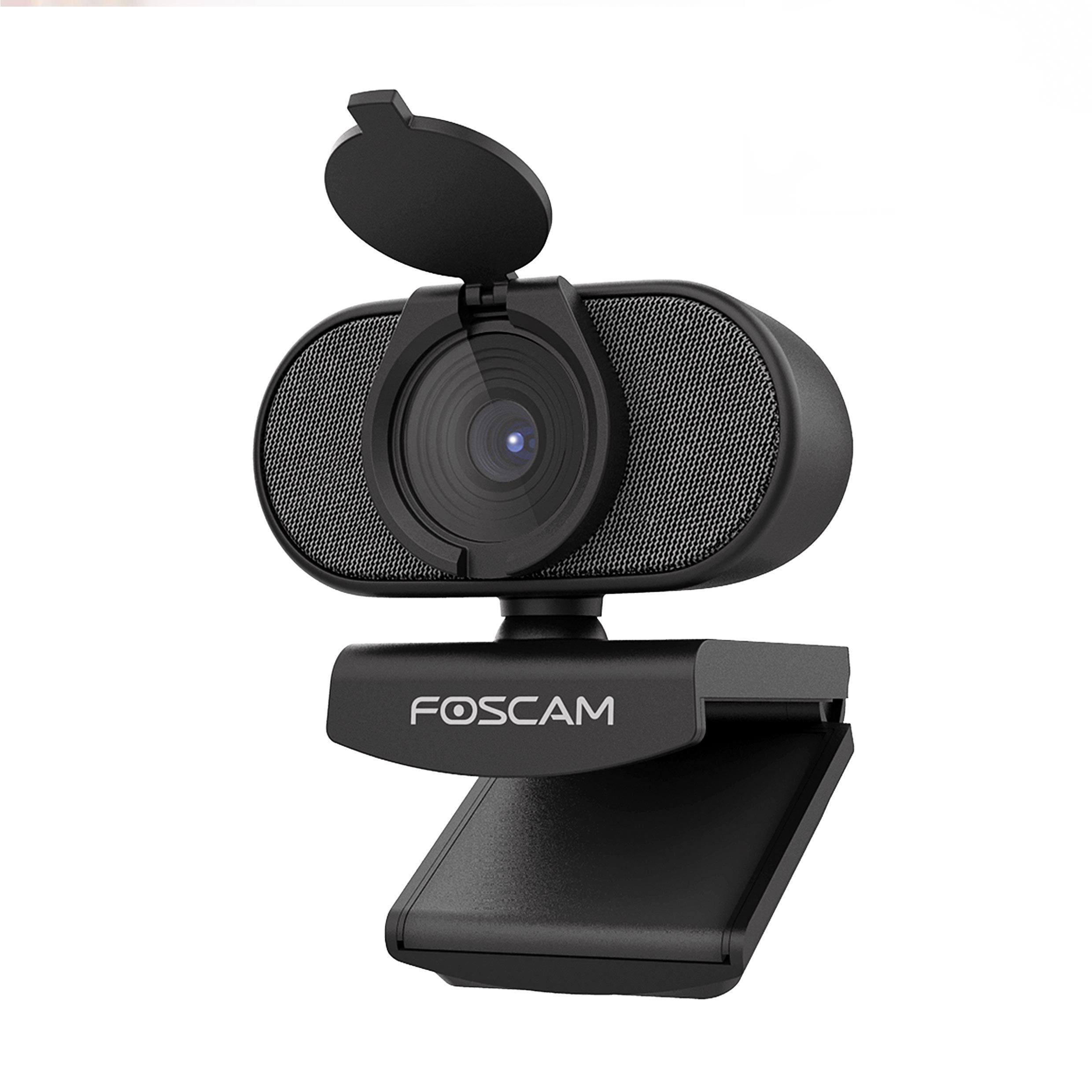 Foscam FOSCAM W81 8 MP Ultra HD USB-Webkamera für Live-Streaming Webcam  (Plug and Play, Integriertes Mikrofon, Sichtschutzabdeckung)