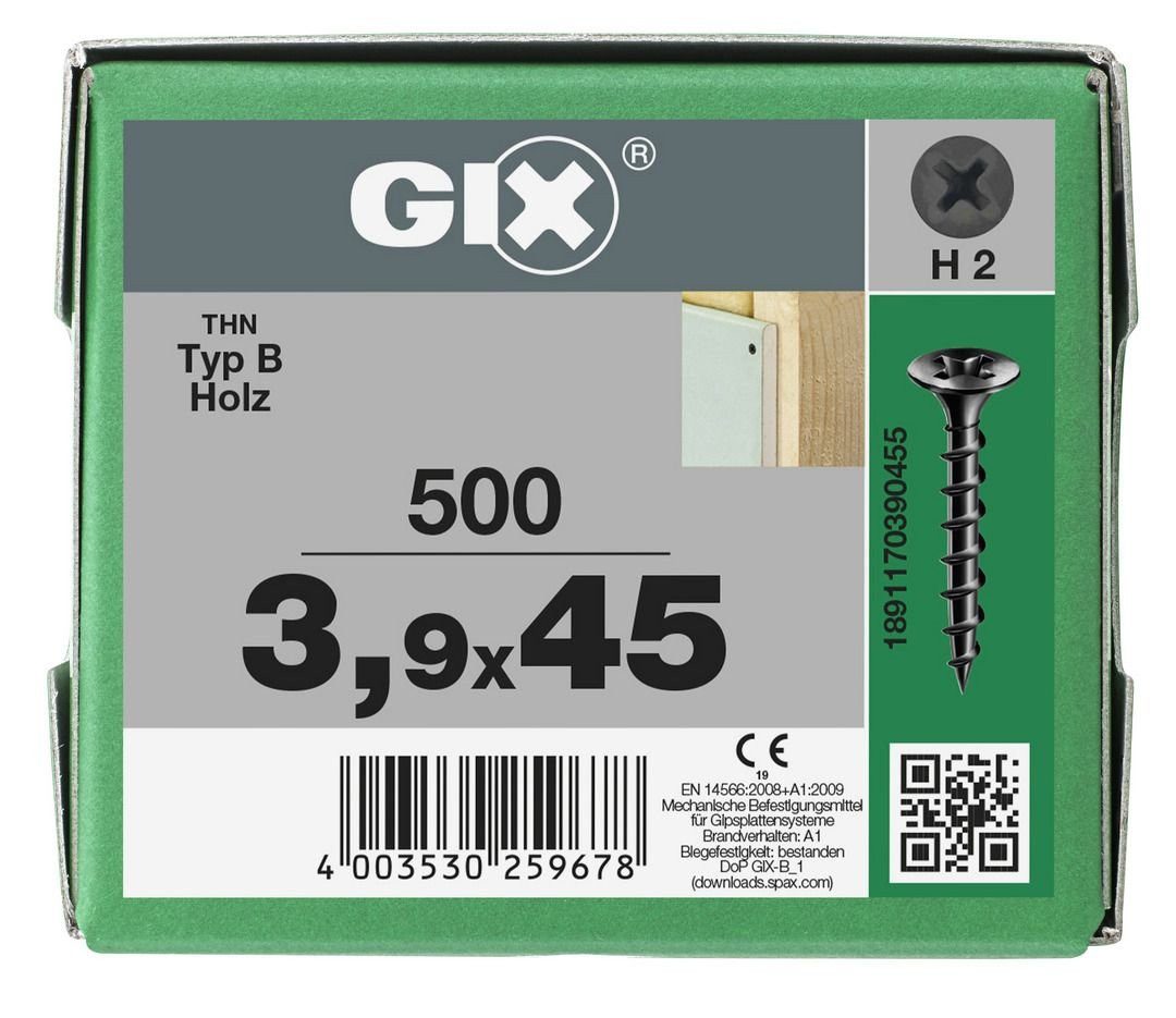 SPAX Trockenbauschrauber Spax Trockenbauschrauben 3.9 x 45 mm PH 2