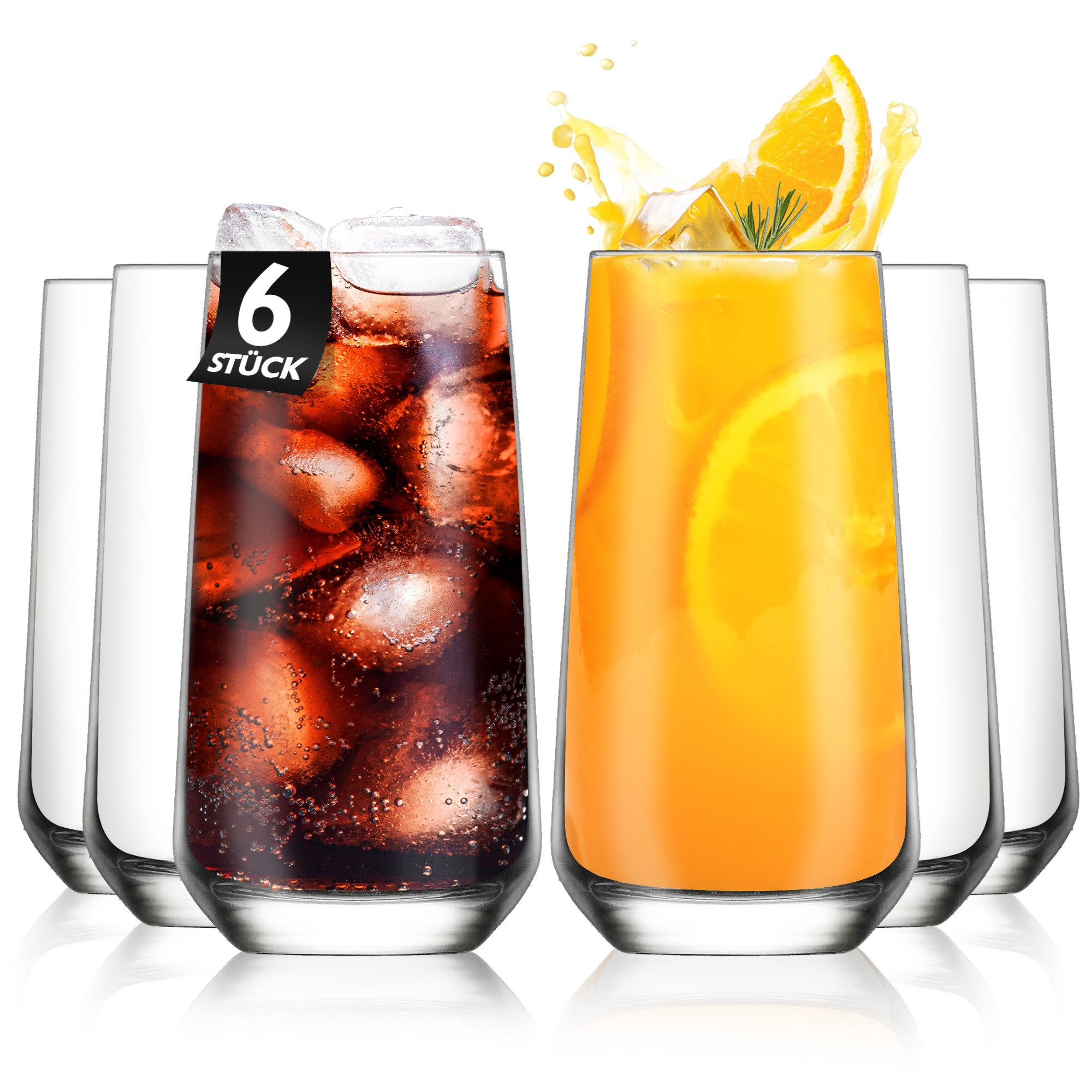 Gläser-Set Trinkgläser-Set, 480 ml, Longdrinkgläser, Cocktailgläser 6/12 teilig