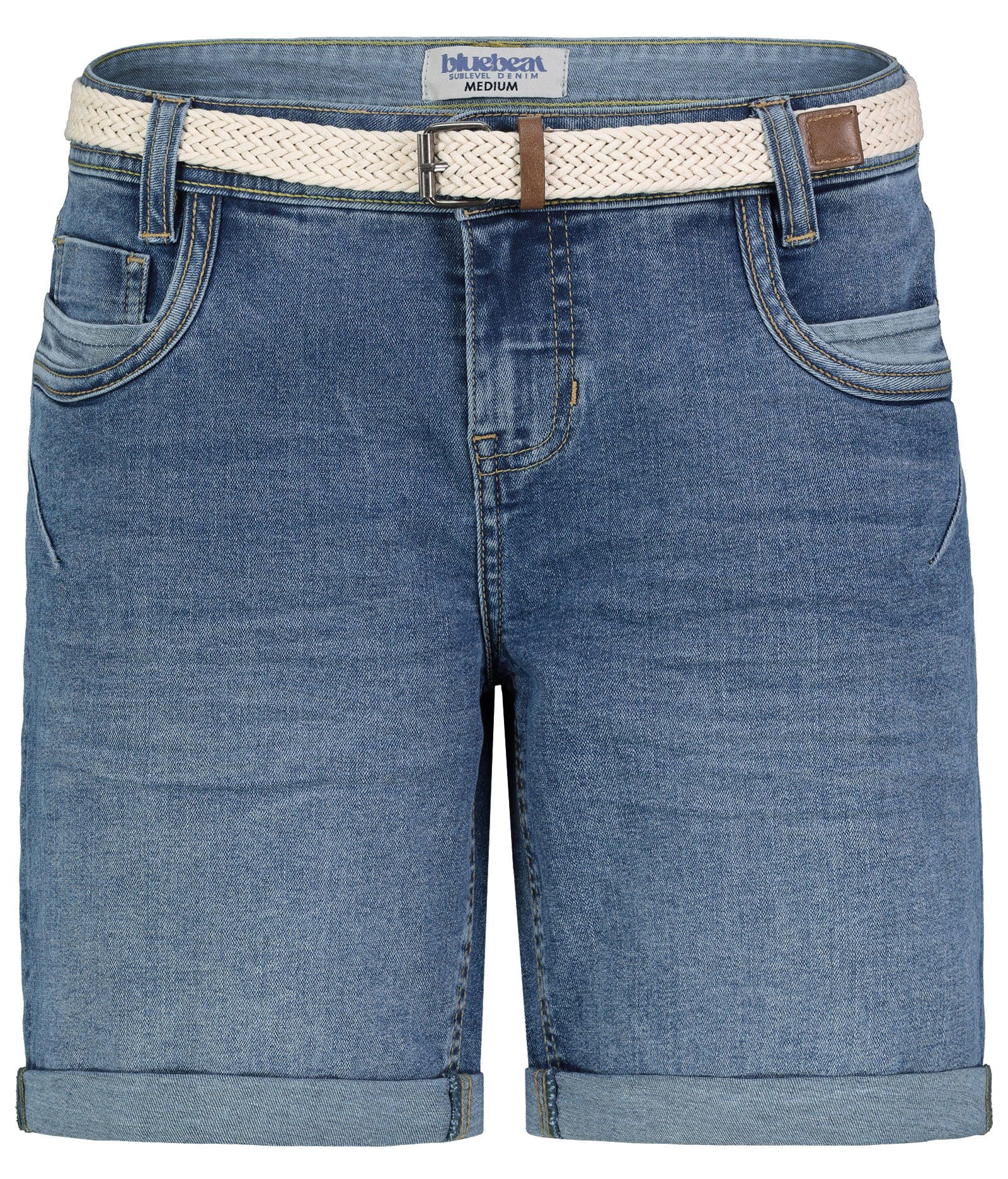 SUBLEVEL Shorts Damen Bermudas kurze Hose Baumwolle Jeans Sommer Chino Stof günstig online kaufen
