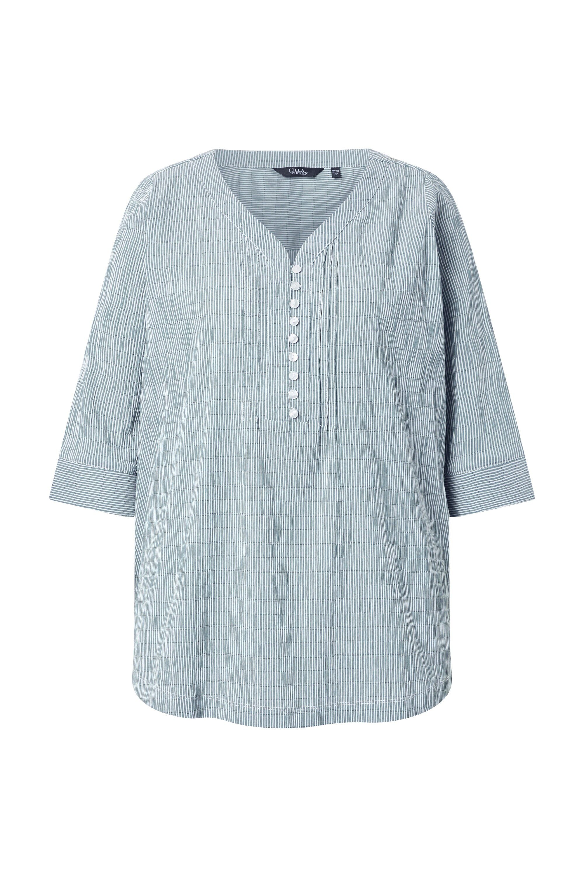 Ulla Popken Tunika Bubble-Tunika Herzausschnitt Biesen 3/4-Arm günstig online kaufen