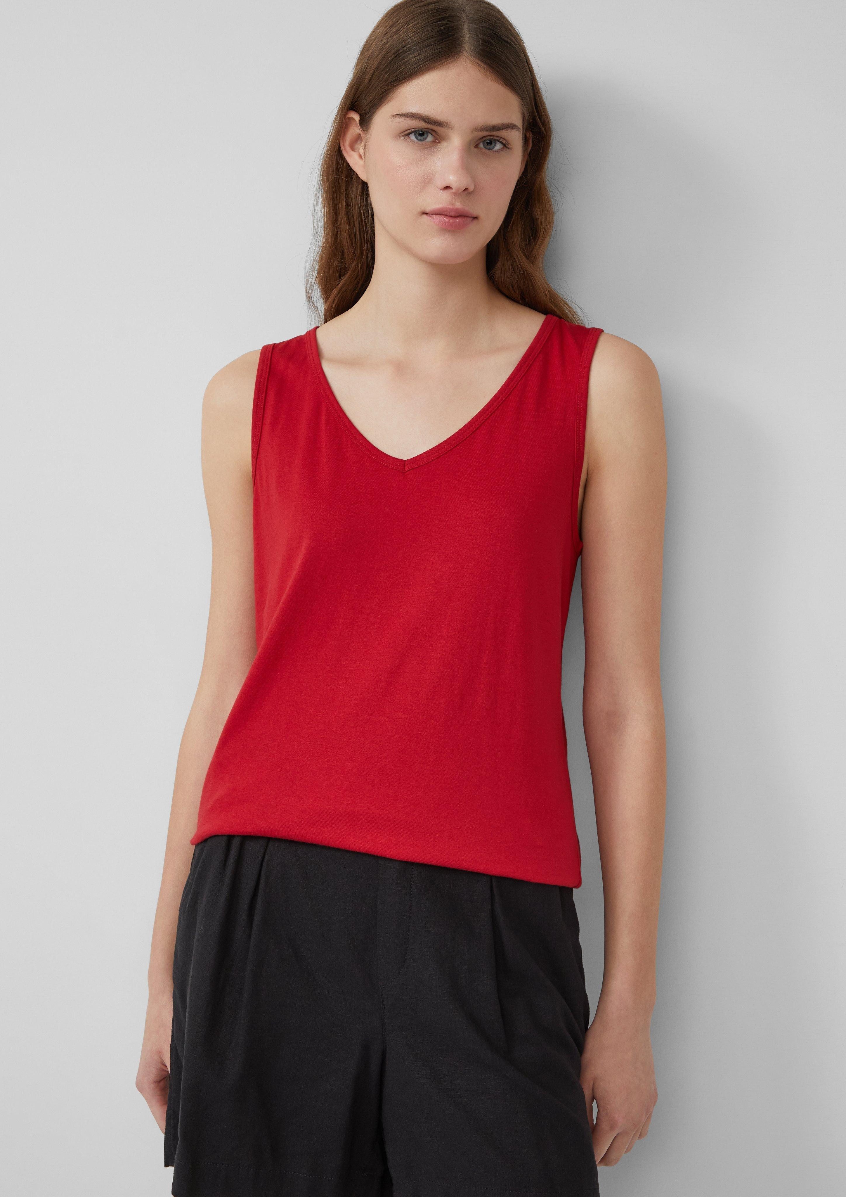 Shirttop Jersey-Top mit Cut-out und Schleife