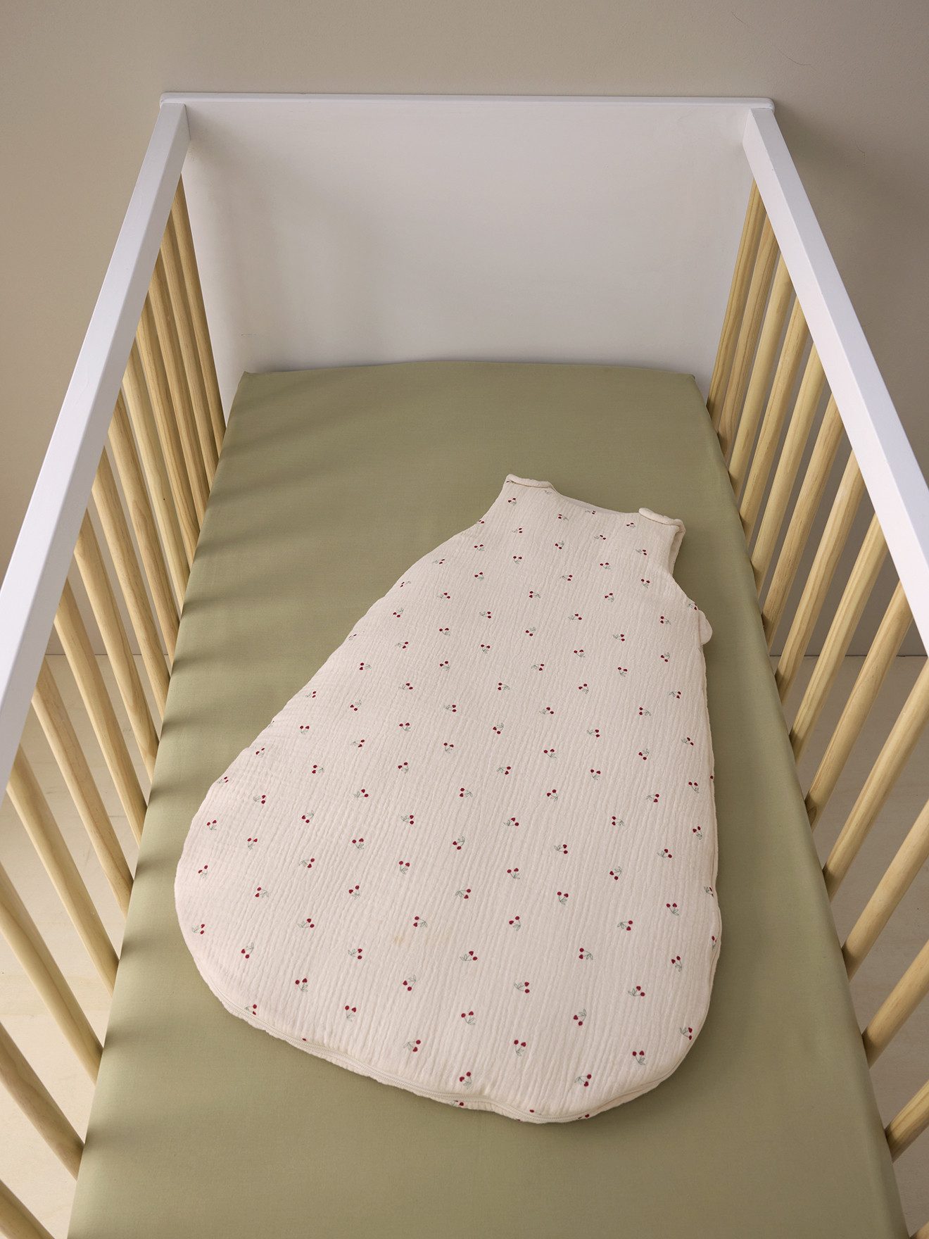 vertbaudet Babyschlafsack Ärmelloser Baby Schlafsack CHERRY, Sommerschlafsack, 2,5 TOG