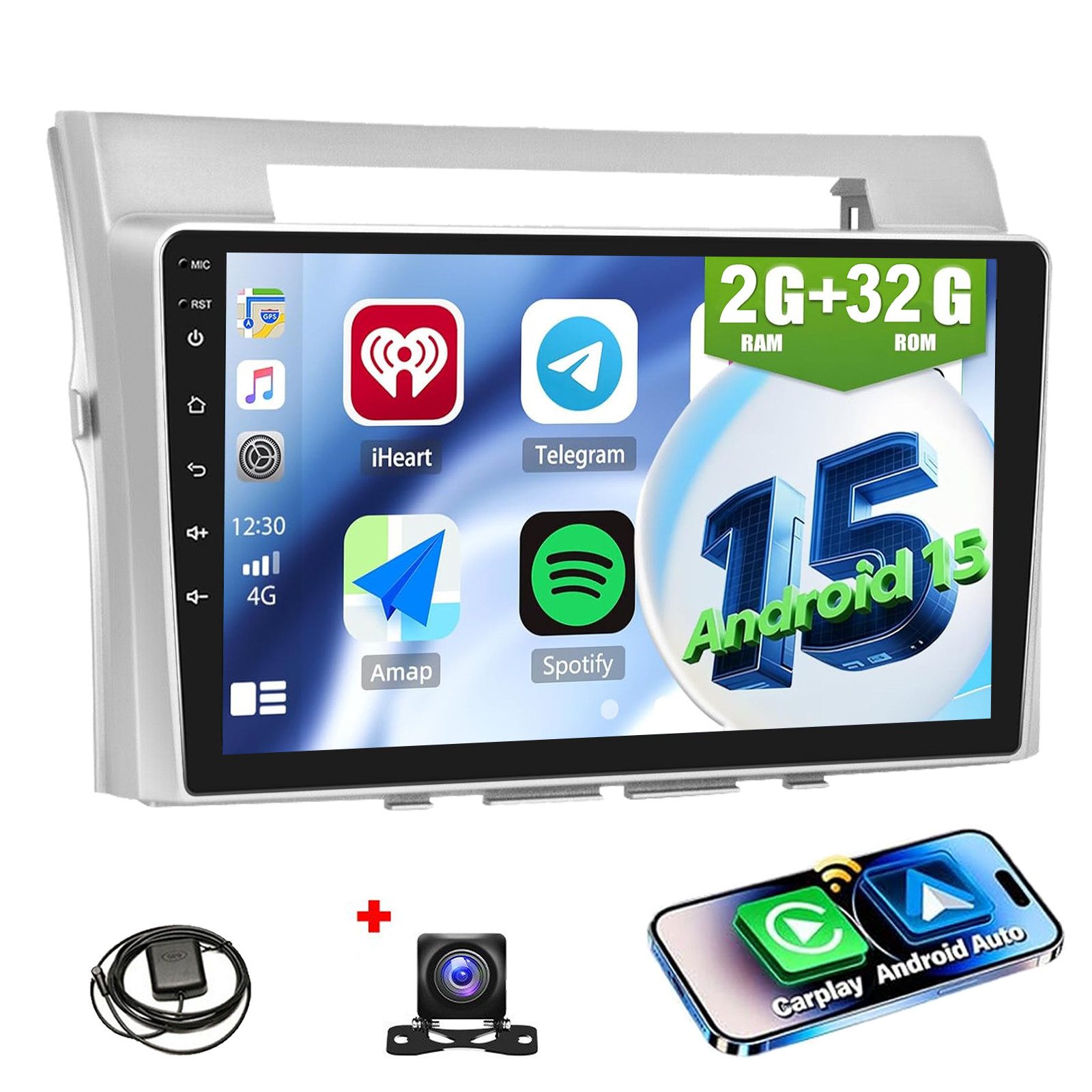 DAB+ Für Toyota Corolla Verso 2003-09 Android 15 Carplay GPS NAVI BT Autoradio