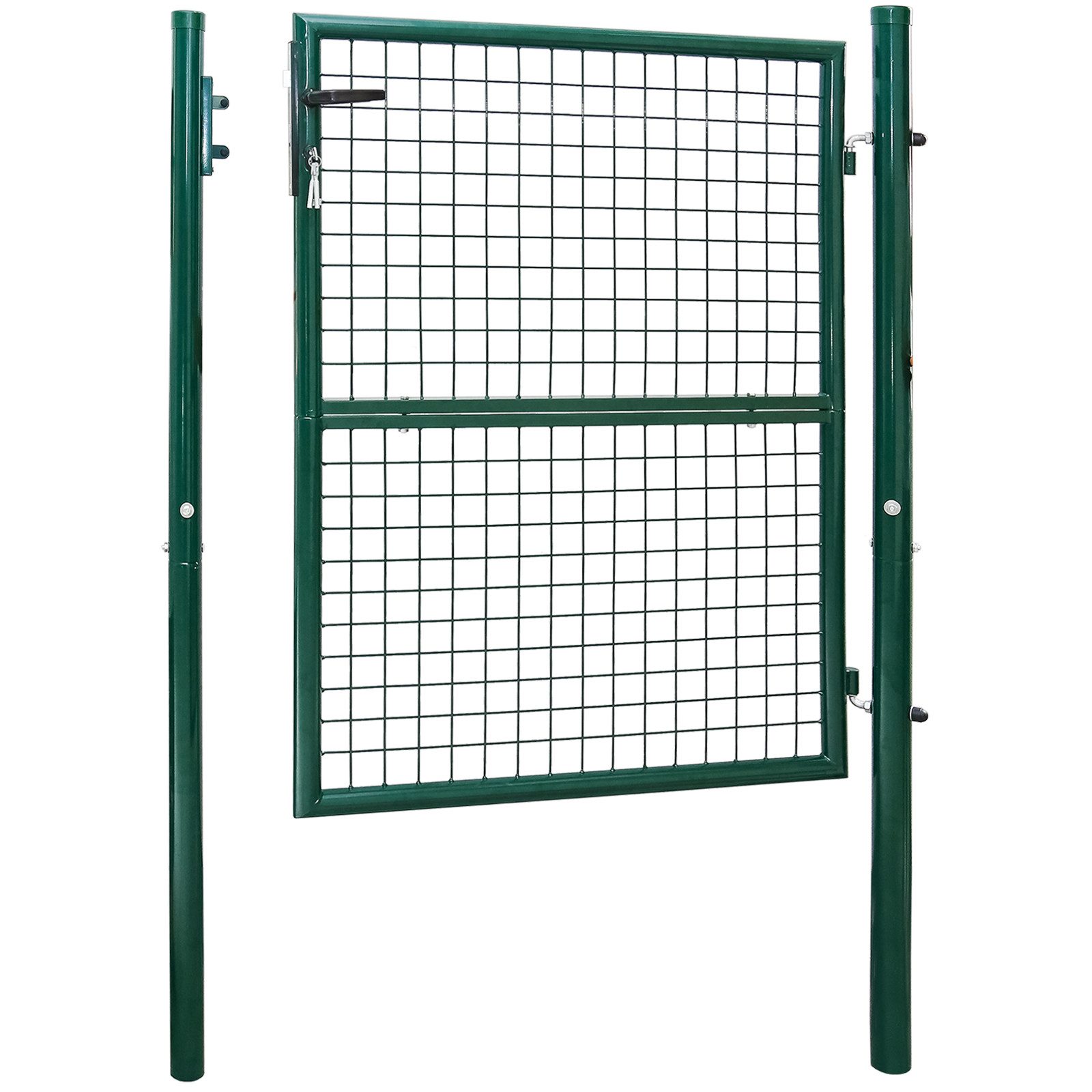 Clanmacy Gartentor Gartentor Gartentür Metall Zauntür Grün Rundpfosten 125x günstig online kaufen