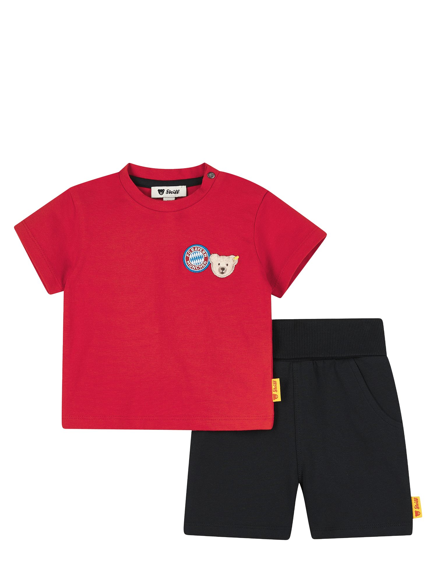 Steiff T-Shirt FC Bayern München, T-Shirt und Hose 2er-Set, Baby, Rot