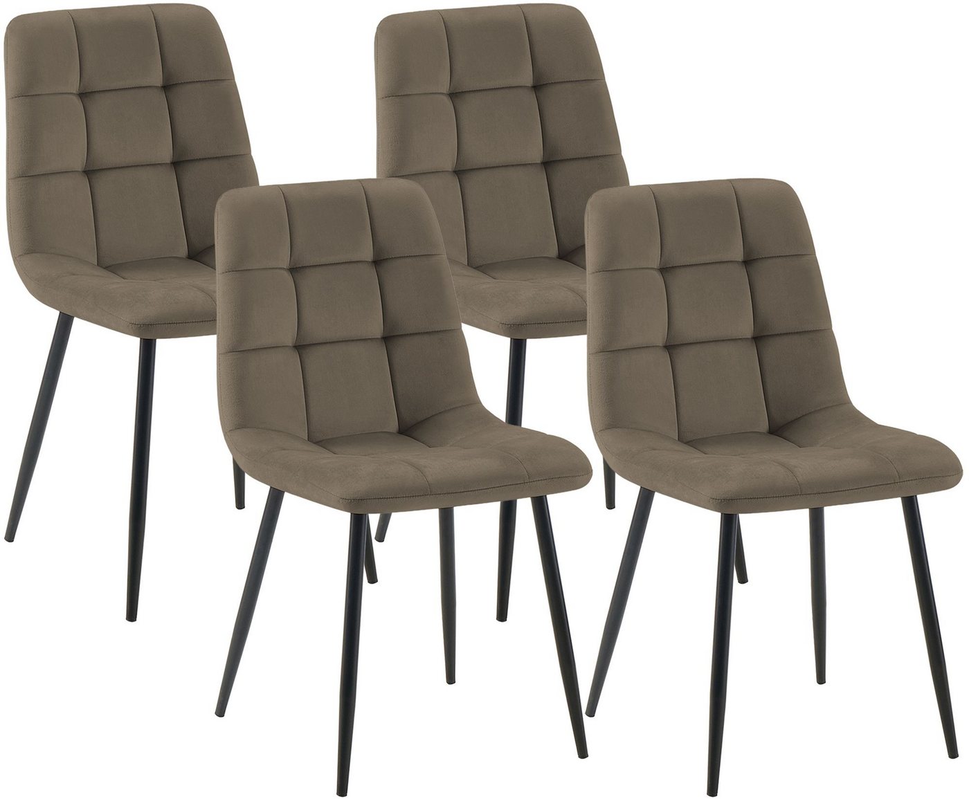 CLP Esszimmerstuhl Tilde (4er Set), mit Rückenlehnen, bis 150 kg