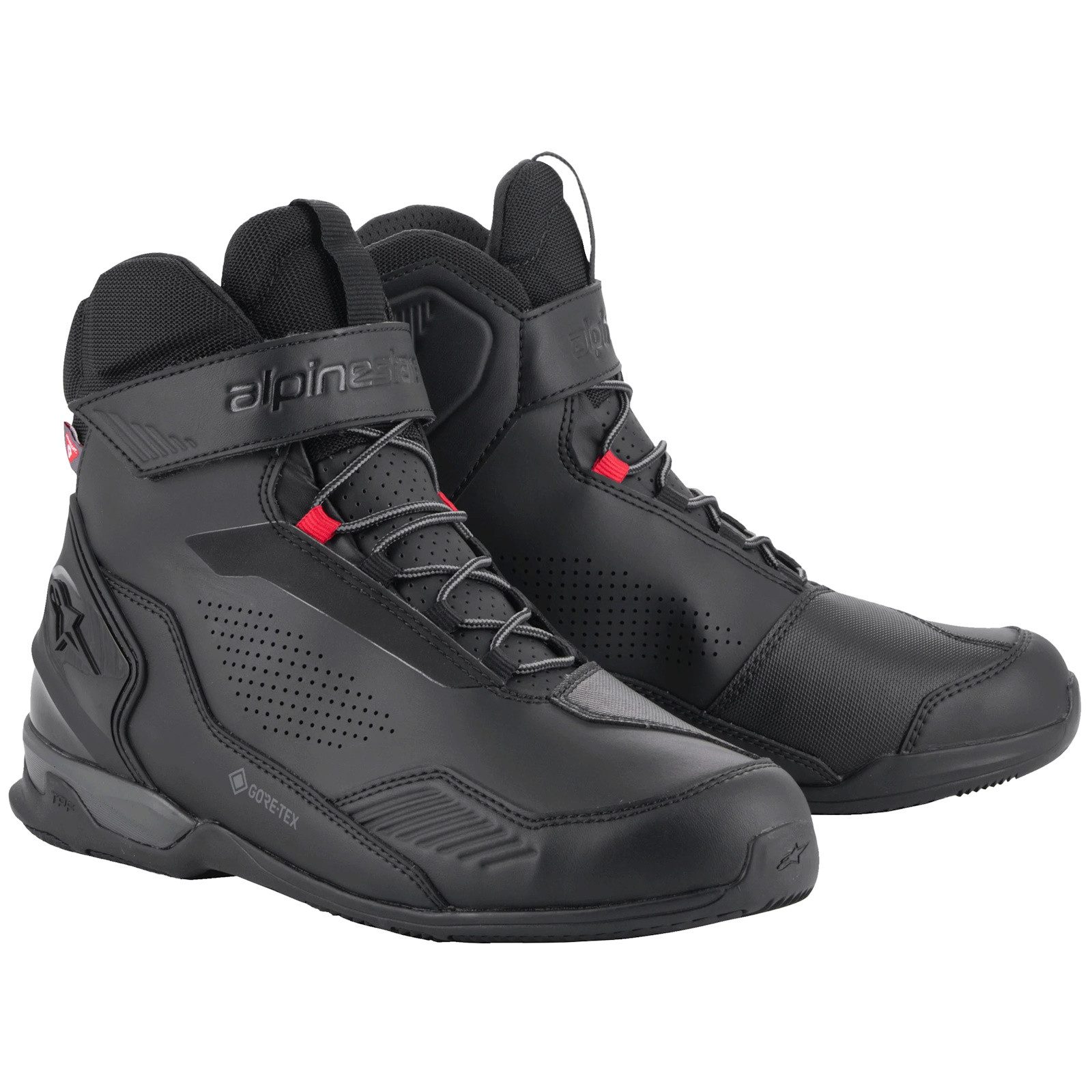 Alpinestars Alpinestars Austral GTX Motorradschuhe Schwarz / Dunkelgrau Motorradstiefel (Packung, Antistatische und Öl- und Benzinfeste Sohle)