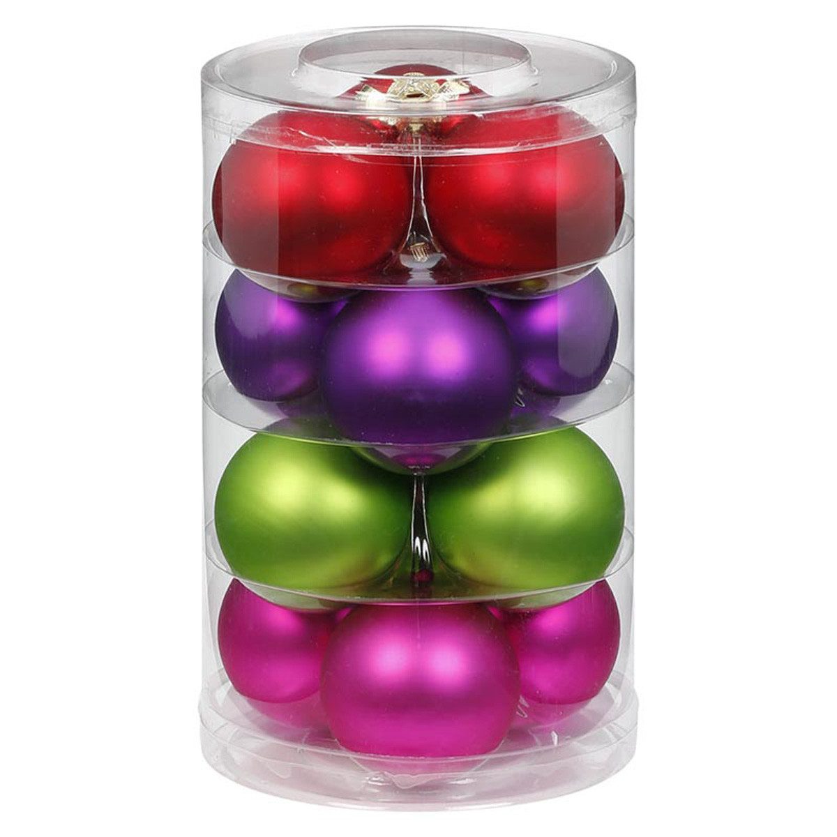INGE-GLAS® Weihnachtsbaumkugel Новогодние шары Happy Xmas, Ø 6 cm, 12 Stück