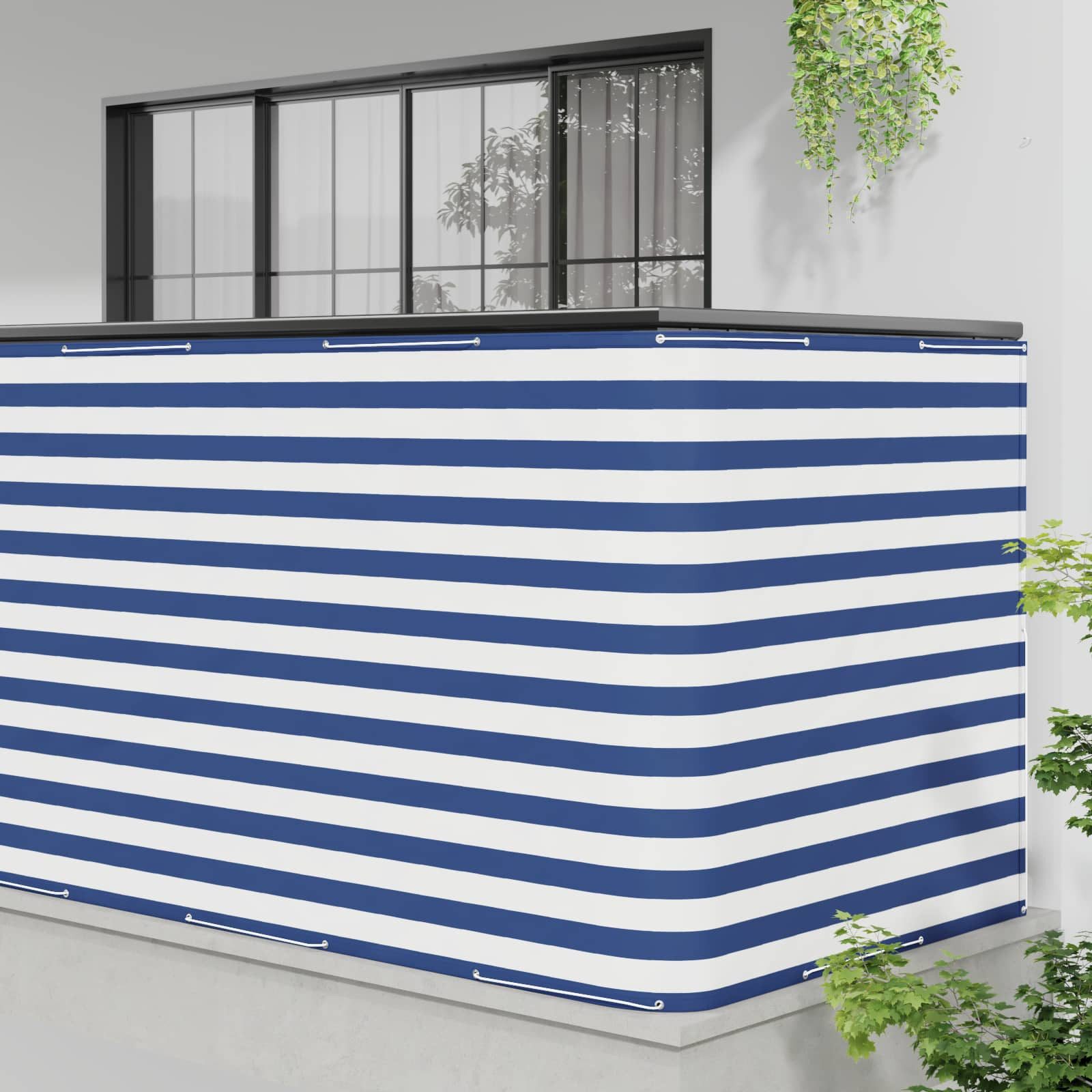 vidaXL Balkonsichtschutz Balkon Sichtschutz 150 x 500 cm Stoff mit PU-Beschichtung (1-St)