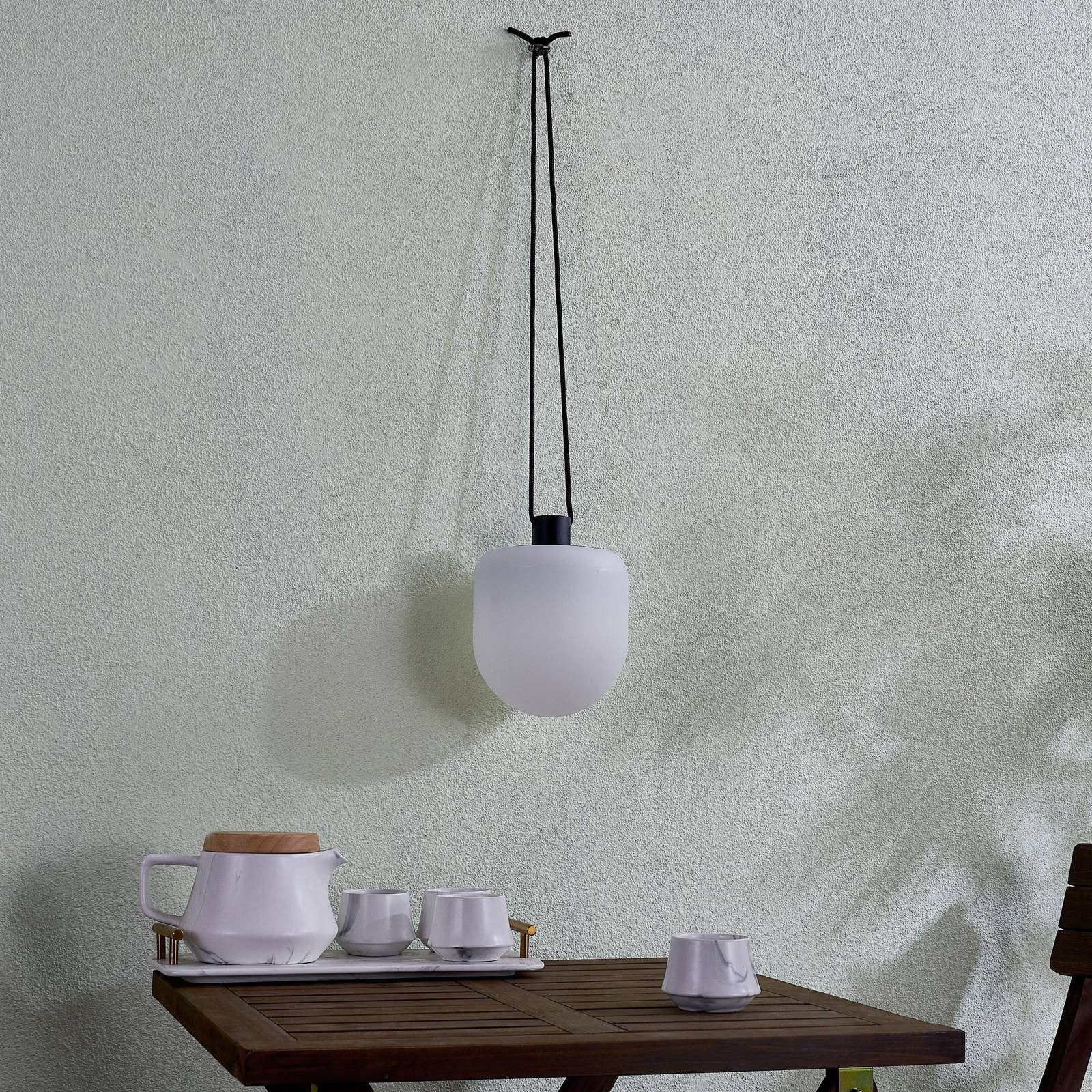 Lindby Hängeleuchten Eleia, LED, Kunststoff Weiß warmweiß IP44, 1 x 2,6 W LED, warmweiß