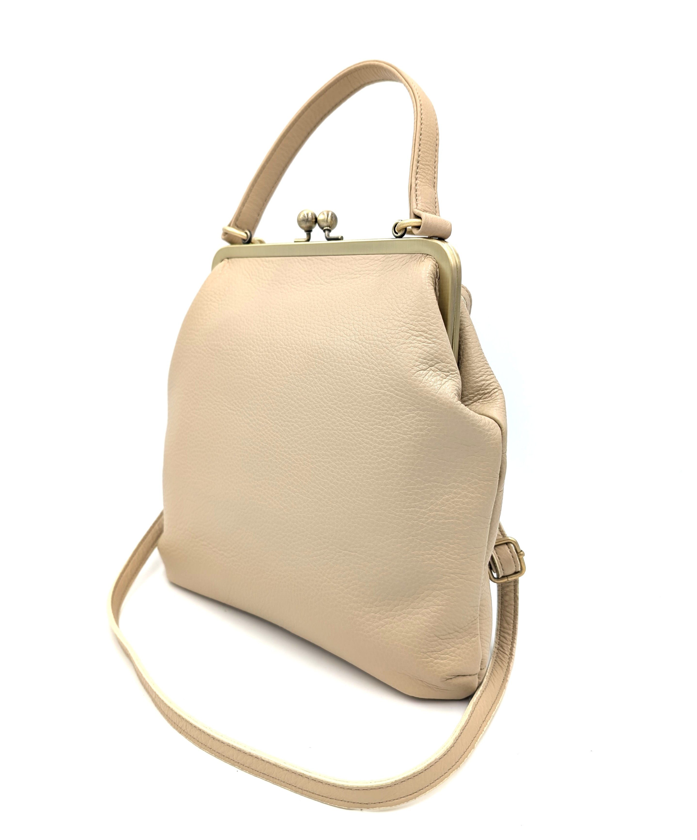 Taschenkinder Schultertasche Vintage Ledertasche Damen - Handtasche Zoe, Retro Umhängetasche, Echtes Leder vom Rind