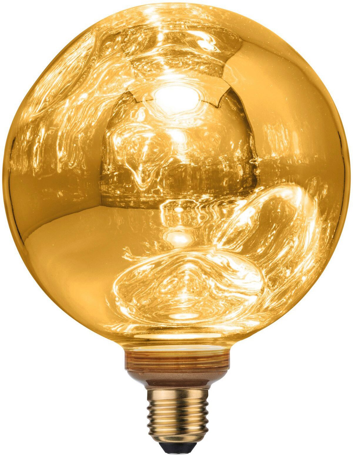 Paulmann LED-Filament Vint G150 400lm 2700K gold 3step dim 4,7W 230V 3Dellen, E27, 1 St., Warmweiß, Dimmbar