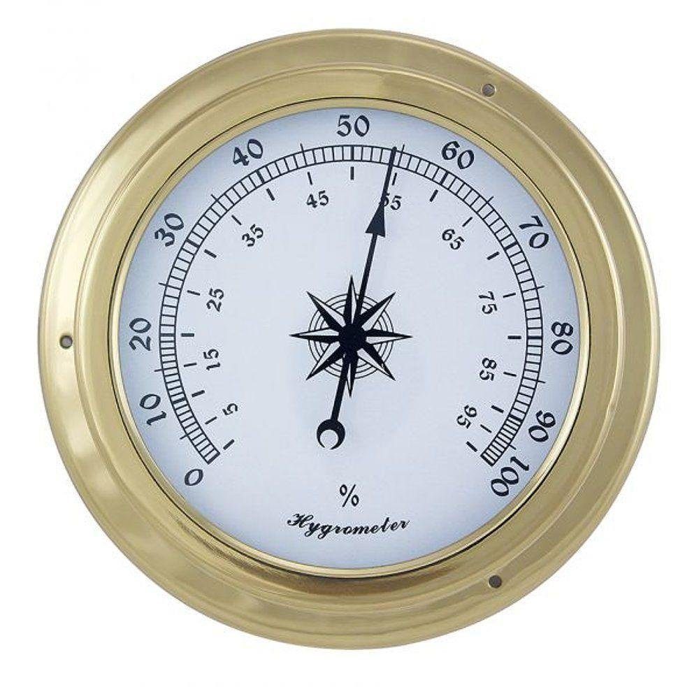 Linoows Dekoobjekt cm, funktionsgetreue Ø Dekoration Hygrometer, Messing 14,5 Schiffsthygrometer