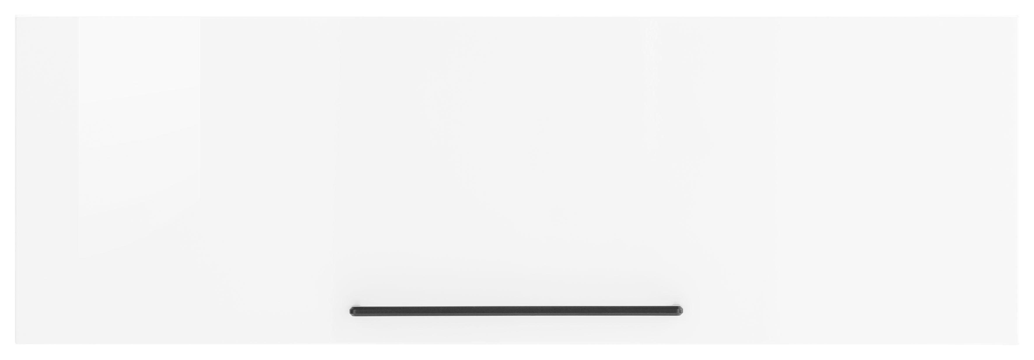 HELD MÖBEL Klapphängeschrank Tulsa 100 cm mit | schwarzer breit, 1 weiß Hochglanz Front weiß Metallgriff, MDF Klappe