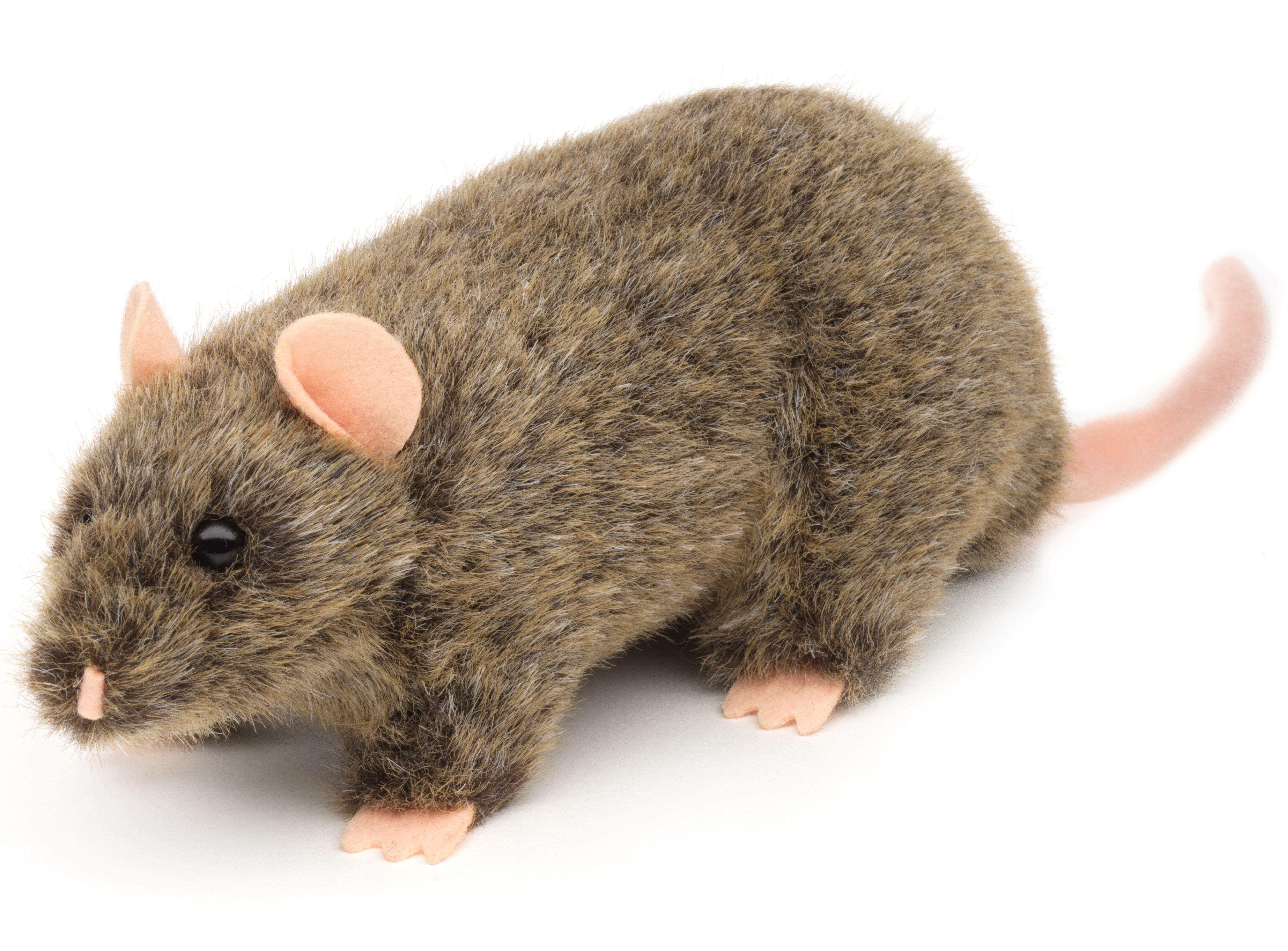 Uni-Toys Kuscheltier Ratte - 18 cm (Länge) - Plüsch-Maus - Plüschtier, zu 100 % recyceltes Füllmaterial