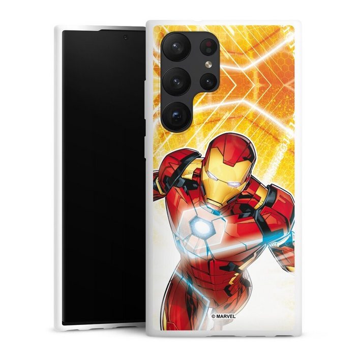 DeinDesign Handyhülle Iron Man on Fire Samsung Galaxy S23 Ultra Silikon Hülle Bumper Case Handy Schutzhülle