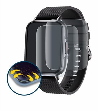 BROTECT Full-Screen Schutzfolie für Tisoutec Smartwatch 1.7", Displayschutzfolie, 2 Stück, 3D Curved matt entspiegelt Full-Screen Anti-Reflex