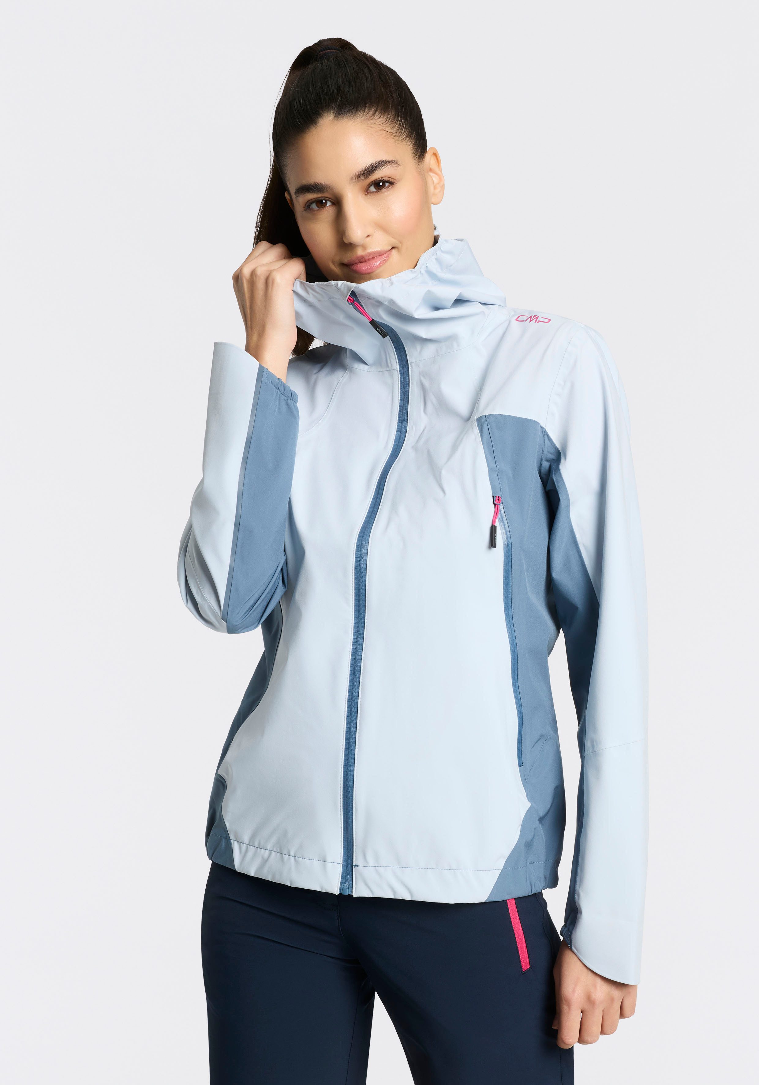 CMP Regenjacke mit regulierbarer Kapuze, 2-Lagen-Konstruktion, wasserdicht, winddicht