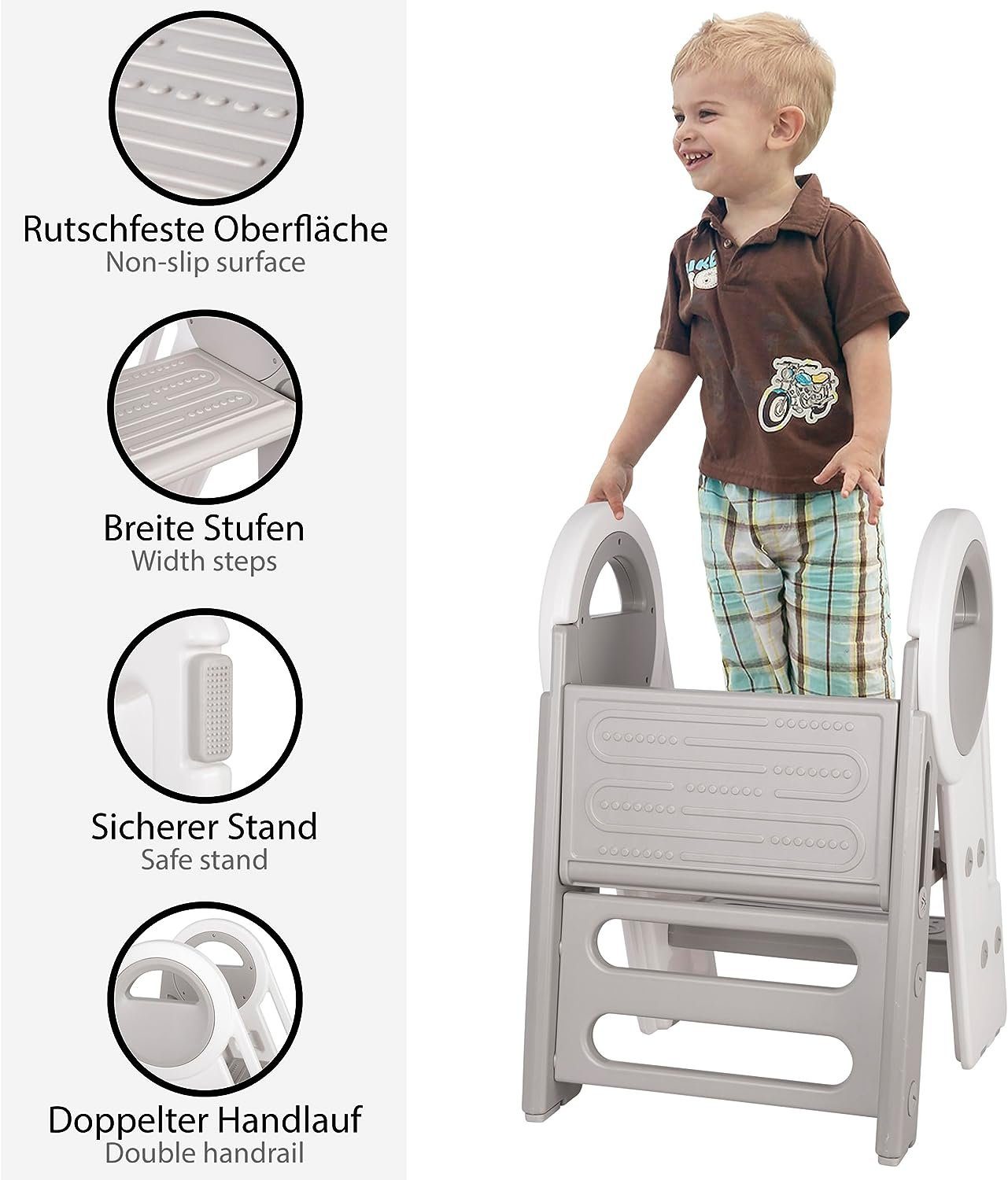 ONVAYA Tritthocker ONVAYA® Faltbarer Tritthocker für Kinder – Bild 3 von 5