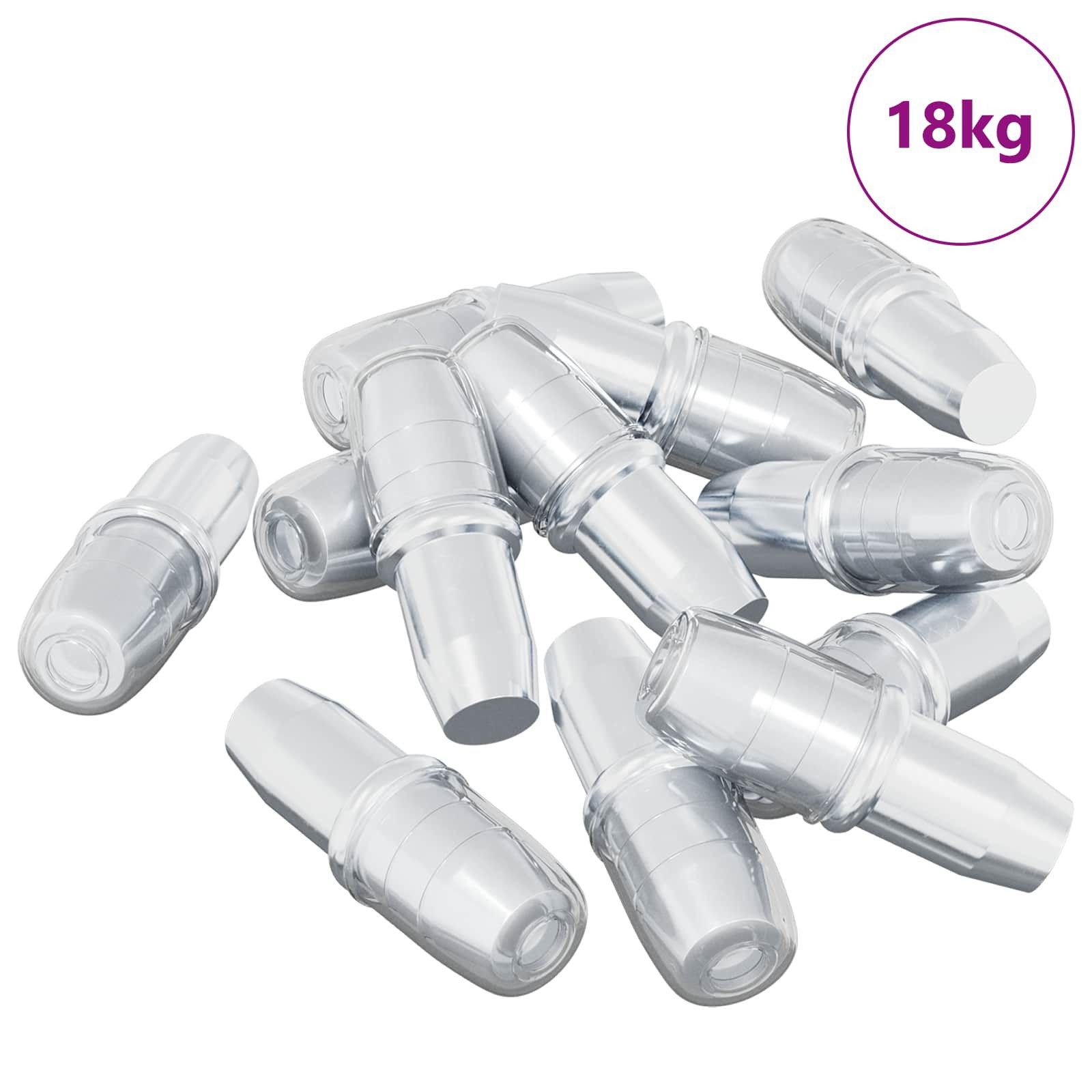 vidaXL Halterung Regalstecker 7200 Silber 7 x 16 mm Eisen, (7200-tlg)