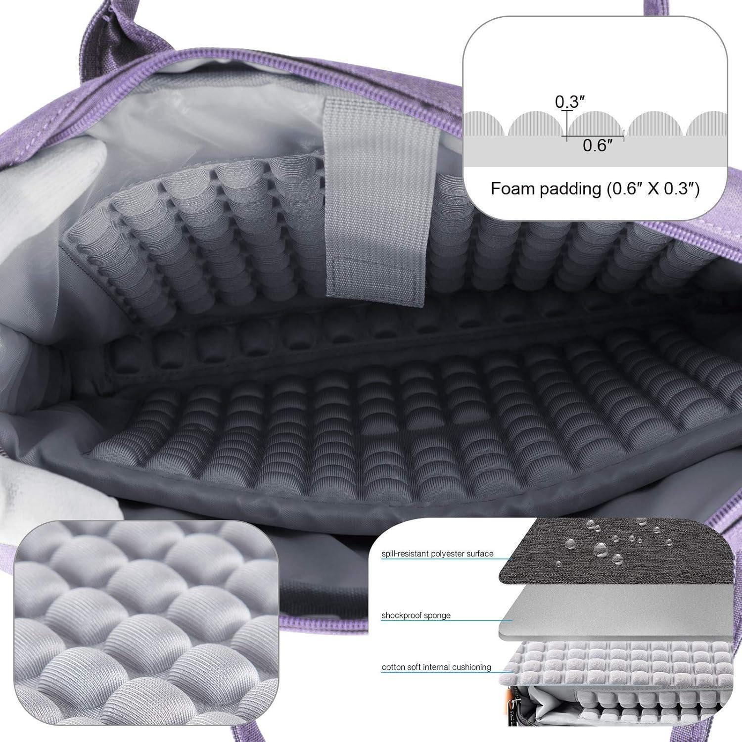 LuxusKollektion Laptoptasche Laptoptasche 15-15.6 Zoll violett mit Schulterriemen & Trolley-Gurt