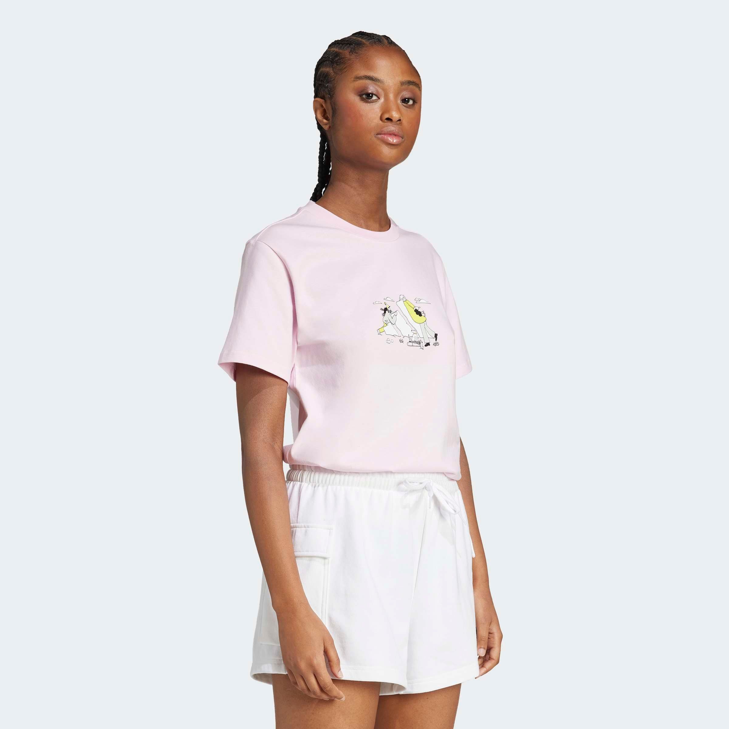 adidas Sportswear T-Shirt DOODLE GRAFIK Kurzarm, verspielte Doodle-Grafik, günstig online kaufen