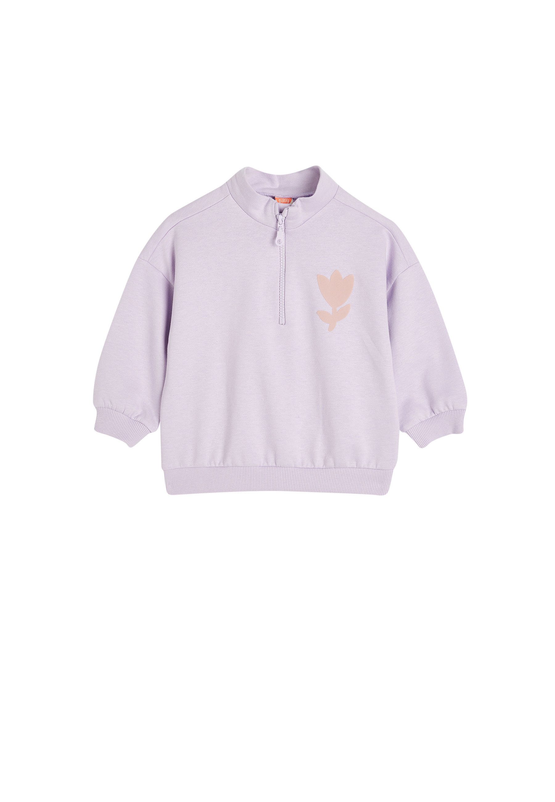 Koton Sweatshirt Halbreißverschluss Mit Aufdruck Sweatshirt