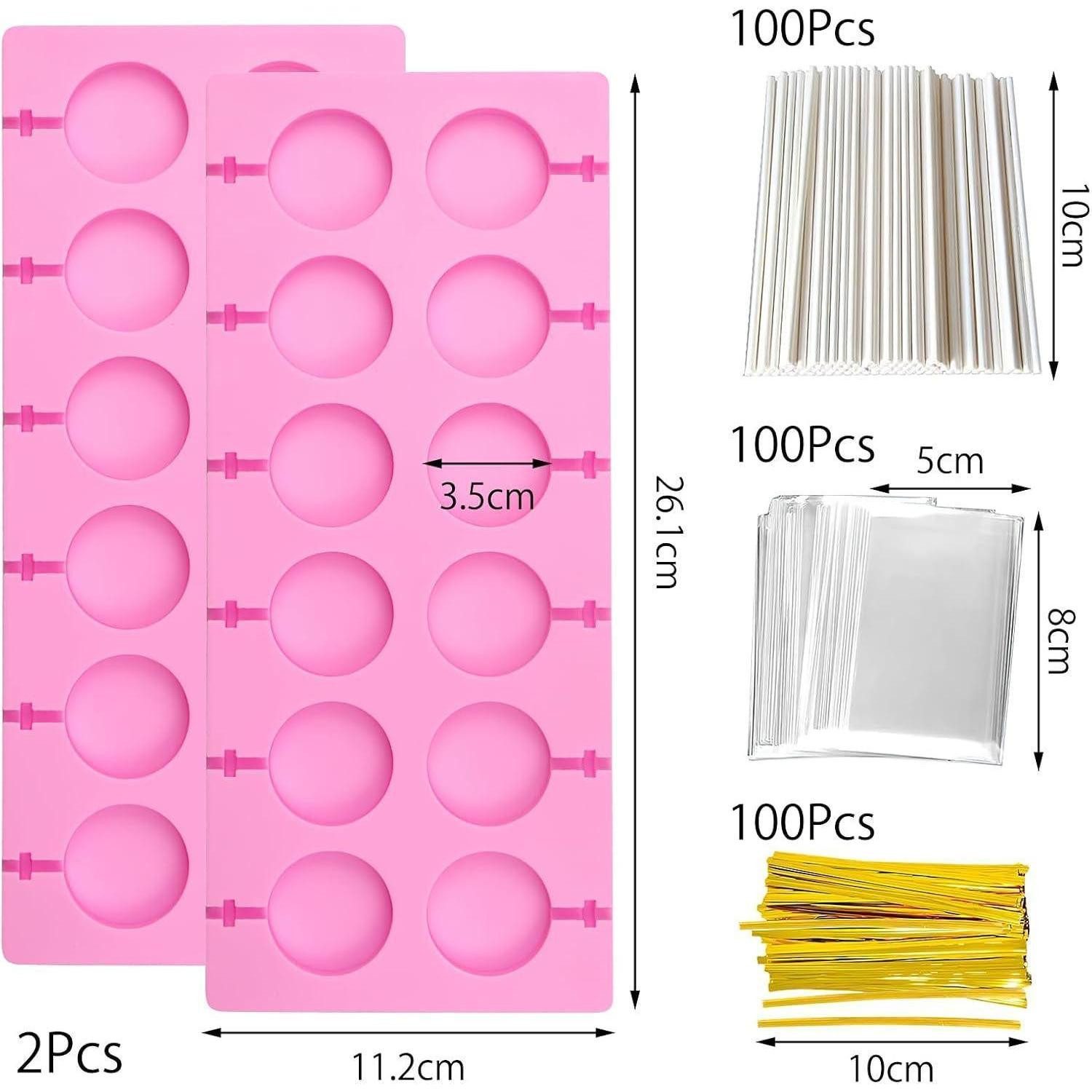 LuxusKollektion Cake-Pop-Form 2x Silikon Lutscherform mit 12 Fächern
