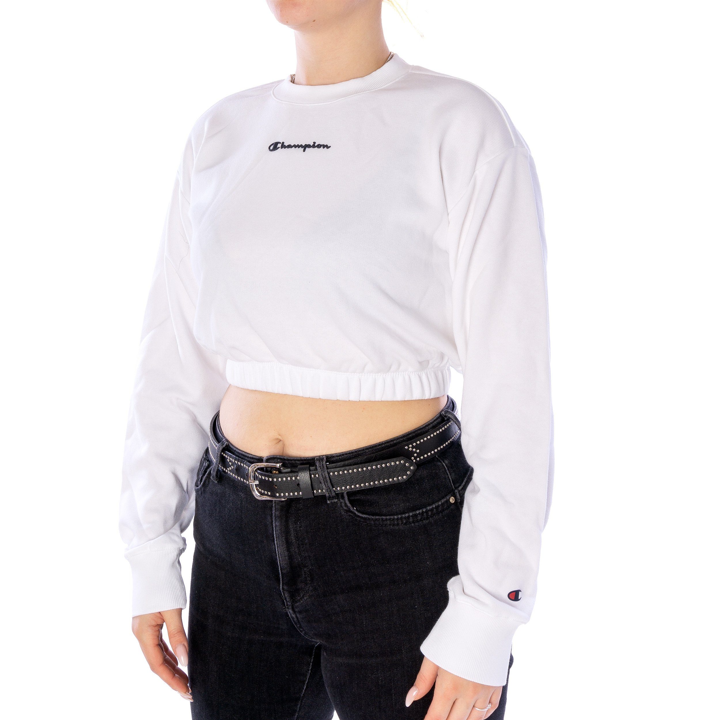 Champion Sweater Crop Sweater Champion 115210 (1 Stück, 1-tlg) weiß