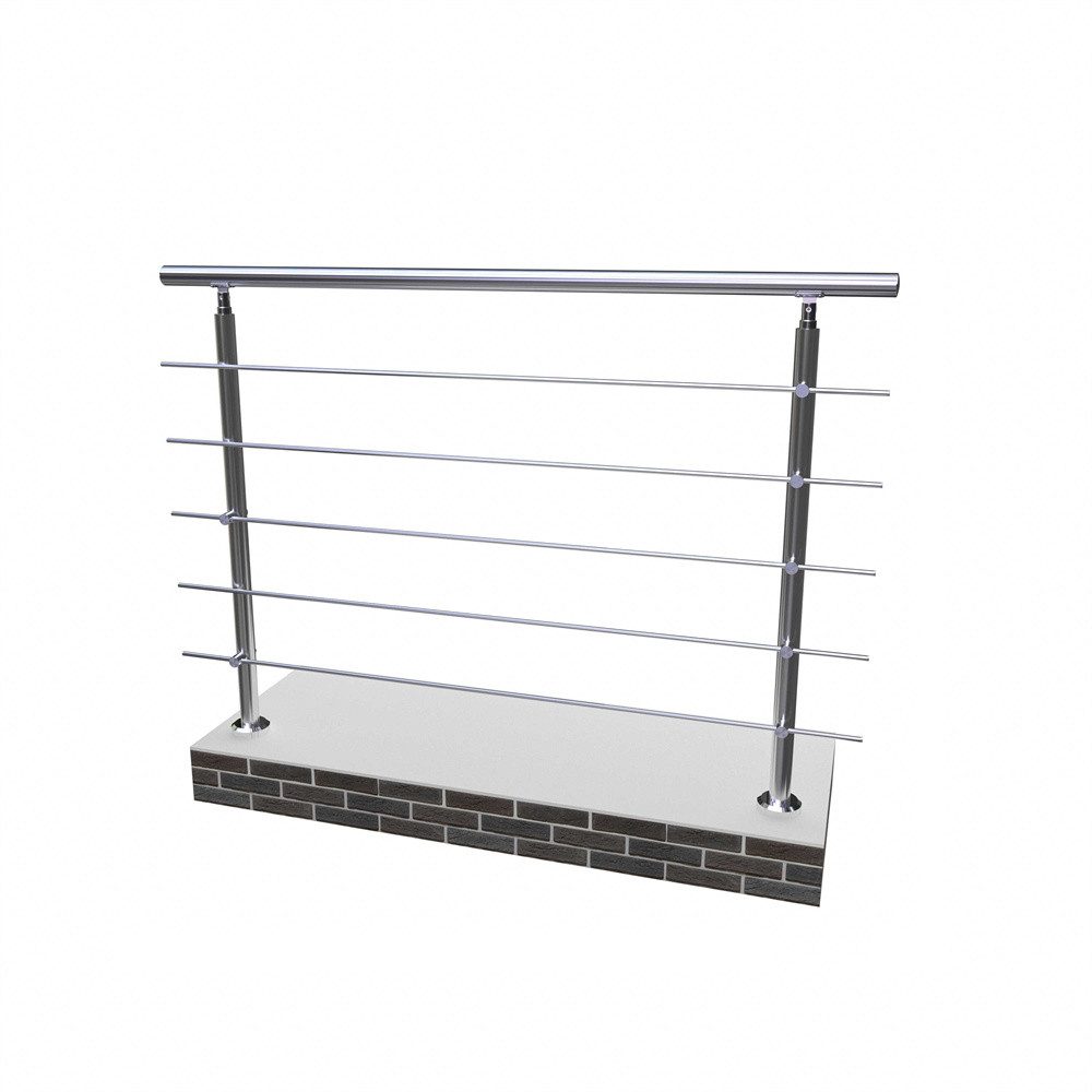 AICA Treppengeländer Edelstahl Material Handläufe 3/5 guardrails Treppe Geländer, 80 cm Länge, 106 cm Höhe, Set, 5-tlg., 201 Edelstahl – Bild 5 von 5