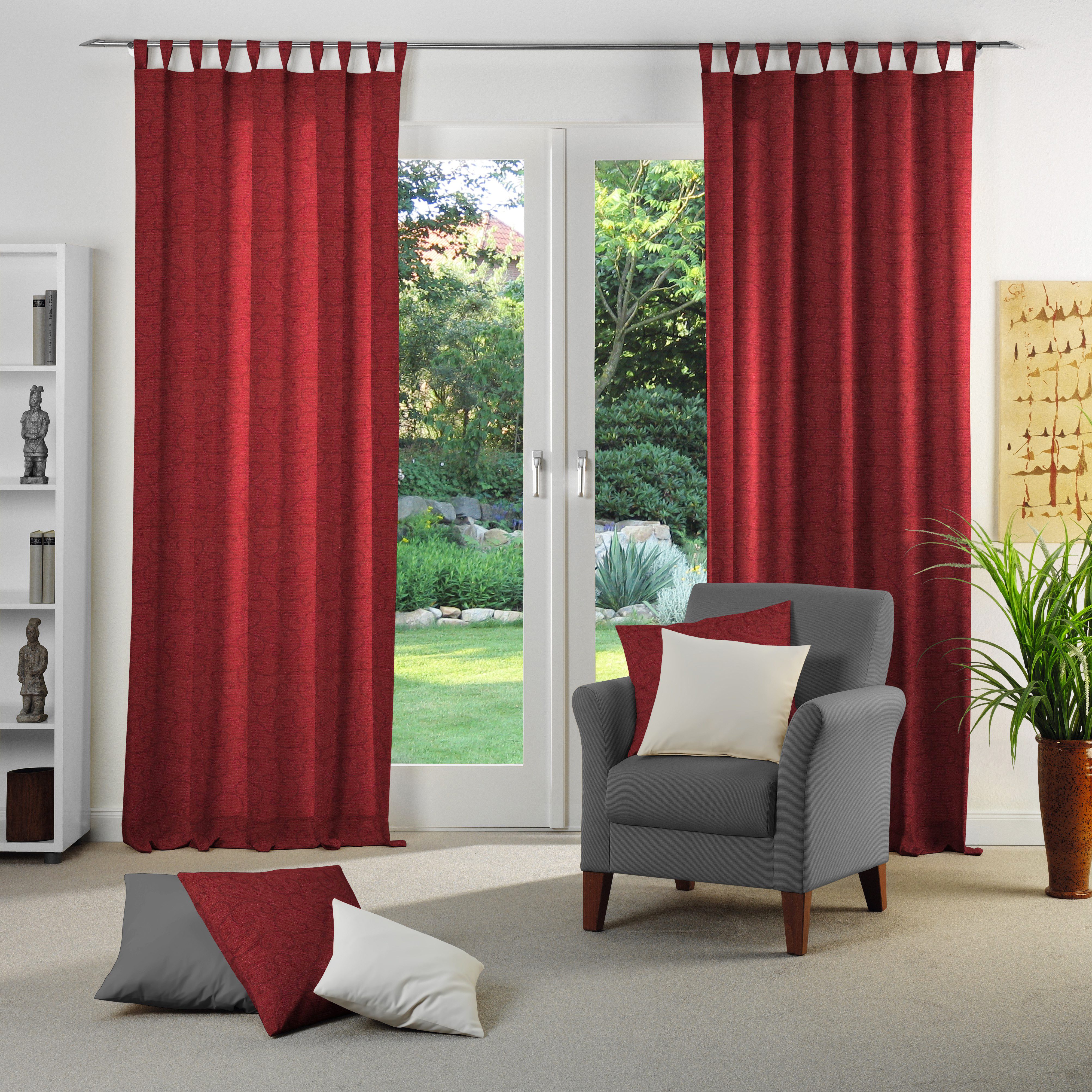 Wirth Vorhang Toco-Ranke, Schlaufen (1 St), blickdicht, Chenille, Gardine