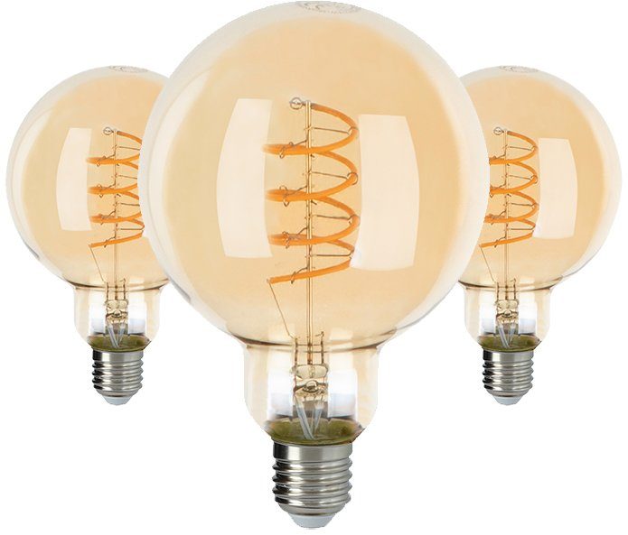 SPOT Light LED-Filament LED-Leuchtmittel, E27, 3 St., Extra-Warmweiß, ausgezeichnete Lichteffizienz, extra-warmweiß, Vintage-Leuchtmittel