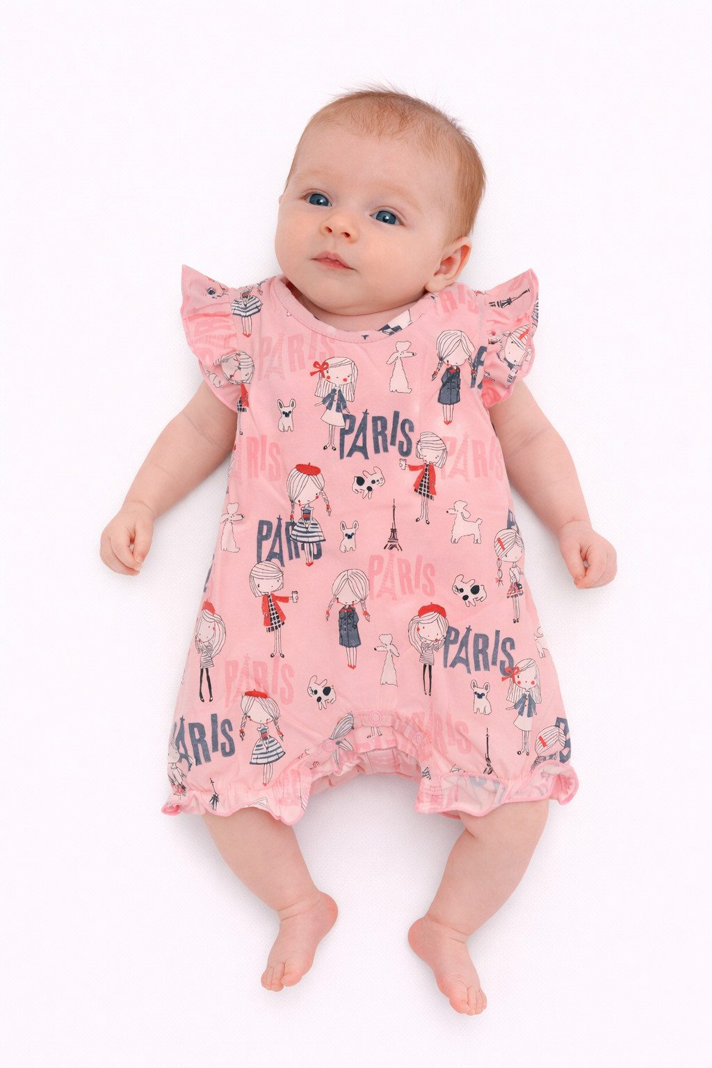 La Bortini Spieler Baby Spieler 50 56 62 68 74 80 86 kurzer Strampler aus reiner Baumwolle, 44 50 56 62 68 74 80 86