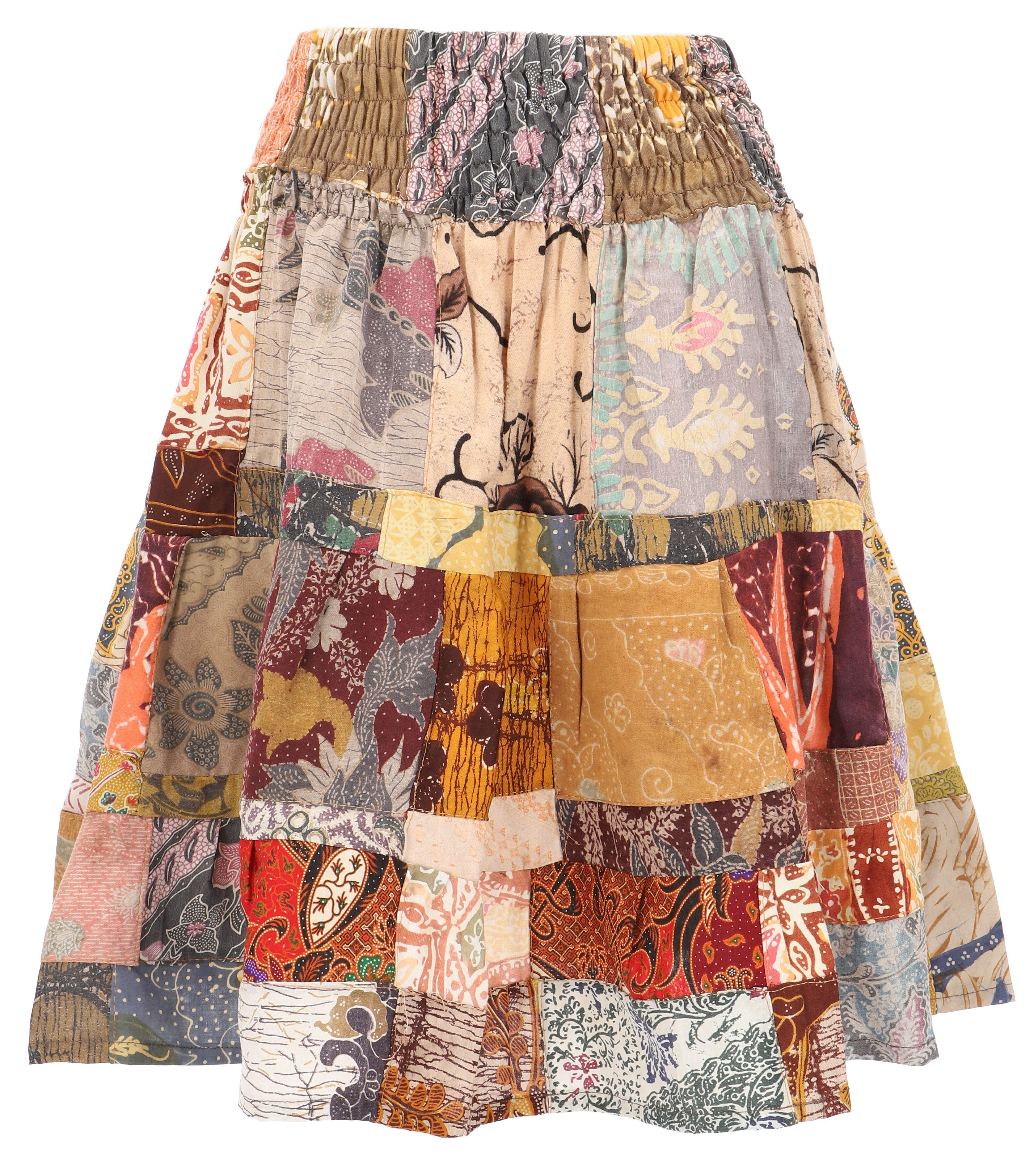 Guru-Shop Minirock Weit schwingender upcyceling Patchwork.. günstig online kaufen