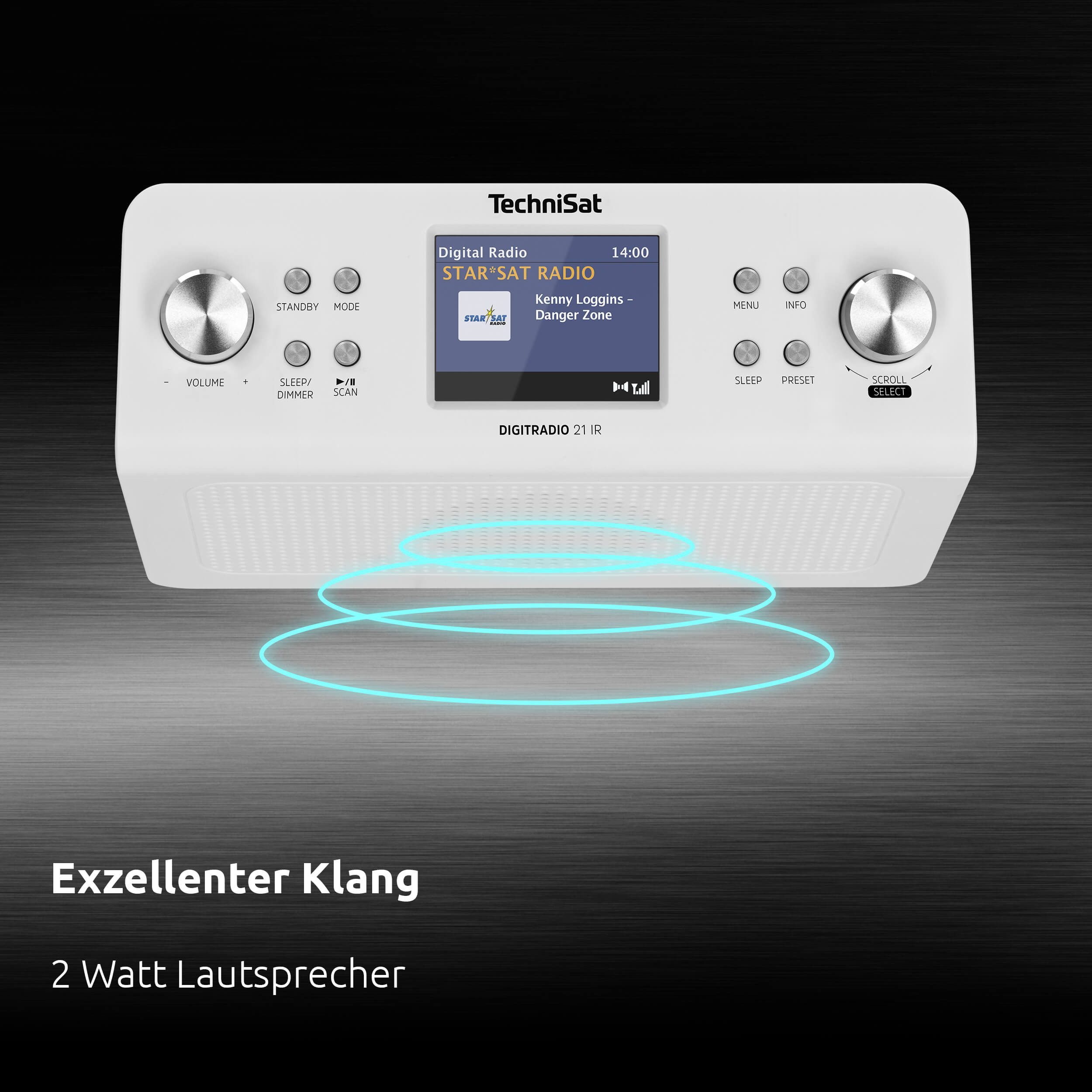 TechniSat DIGITRADIO 21 IR Küchen-Radio (Digitalradio (DAB), Internetradio, FM-Tuner mit RDS, 2 W, Bluetooth, WLAN, App-Steuerung, inklusive Montageplatte) – Bild 5 von 5