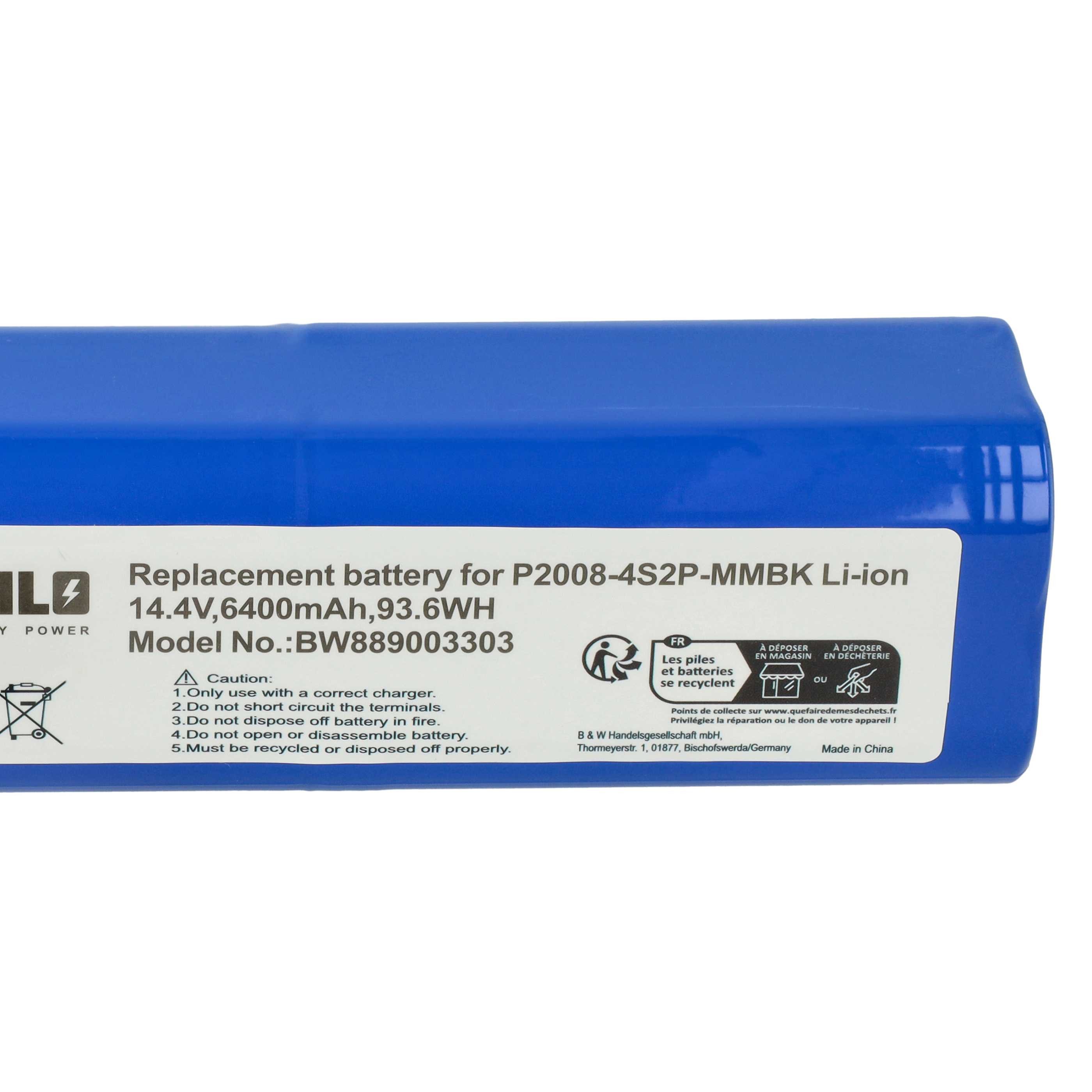 Extensilo passend für Dreame L20 Ultra, RL55L, L10s Ultra, L10 Ultra, RLS5-BL0, Staubsauger-Akku Akku Li-Ion 6400 mAh (14,4 V, 1 St), Leistungsfähiger Austausch – Bild 5 von 5