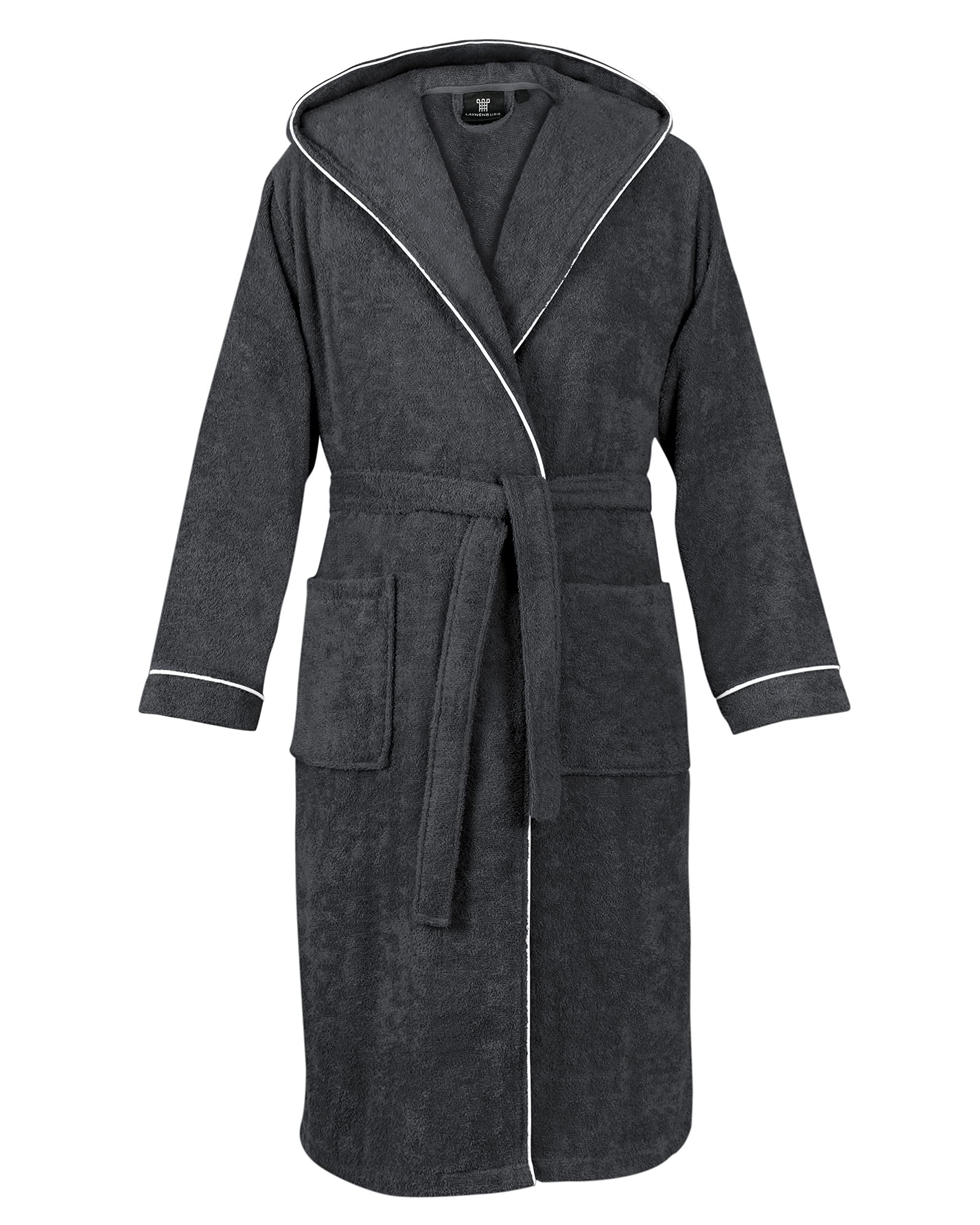 Laynenburg Herrenbademantel - Bademantel Herren mit Kapuze aus 100% Baumwol günstig online kaufen